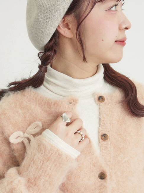 Samansa Mos2「【吸湿発熱】ベア天無地タートルネックインナー」|Tシャツ・カットソー|