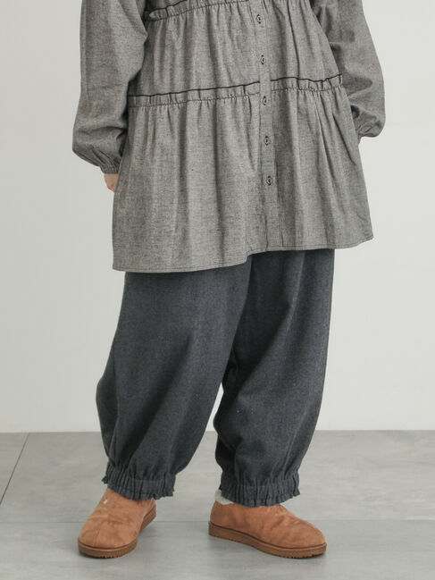 Samansa Mos2「【帯電防止裏地】ヘリンボーンバルーンパンツ《M/Lサイズ》」|その他|チャコールグレー
