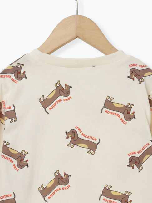 Samansa Mos2 Lagom「ダックスフンド総柄ロンT」|Tシャツ・カットソー|