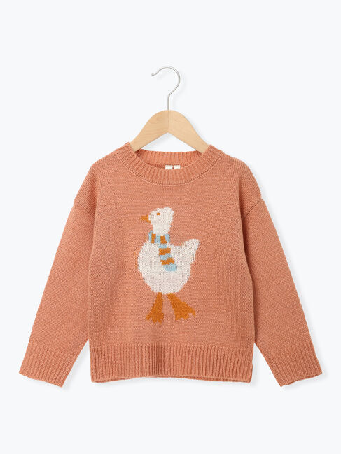 Samansa Mos2 Lagom「【マシンウォッシャブル】アヒルジャカードニット」|ニット・セーター|