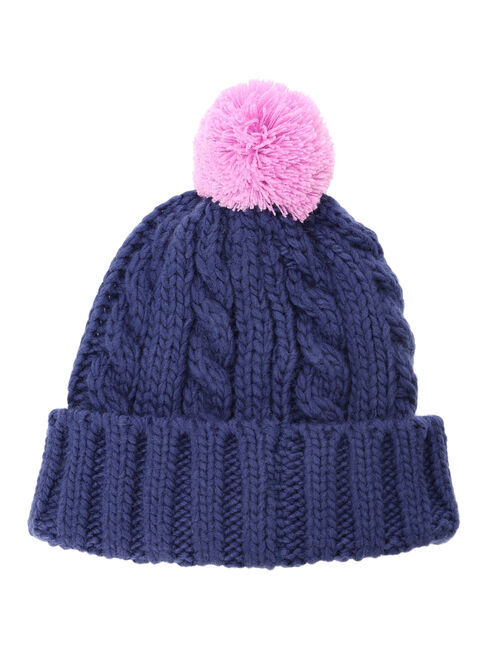 Samansa Mos2 Lagom「配色ポンポンニット帽」|その他|