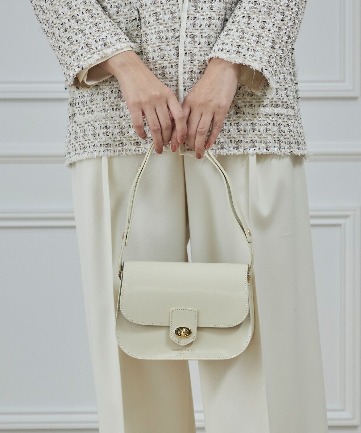 INED「《SUPERIOR CLOSET》フラップレザーショルダーバッグ《CHRISTIAN VILLA》」|ハンドバッグ|