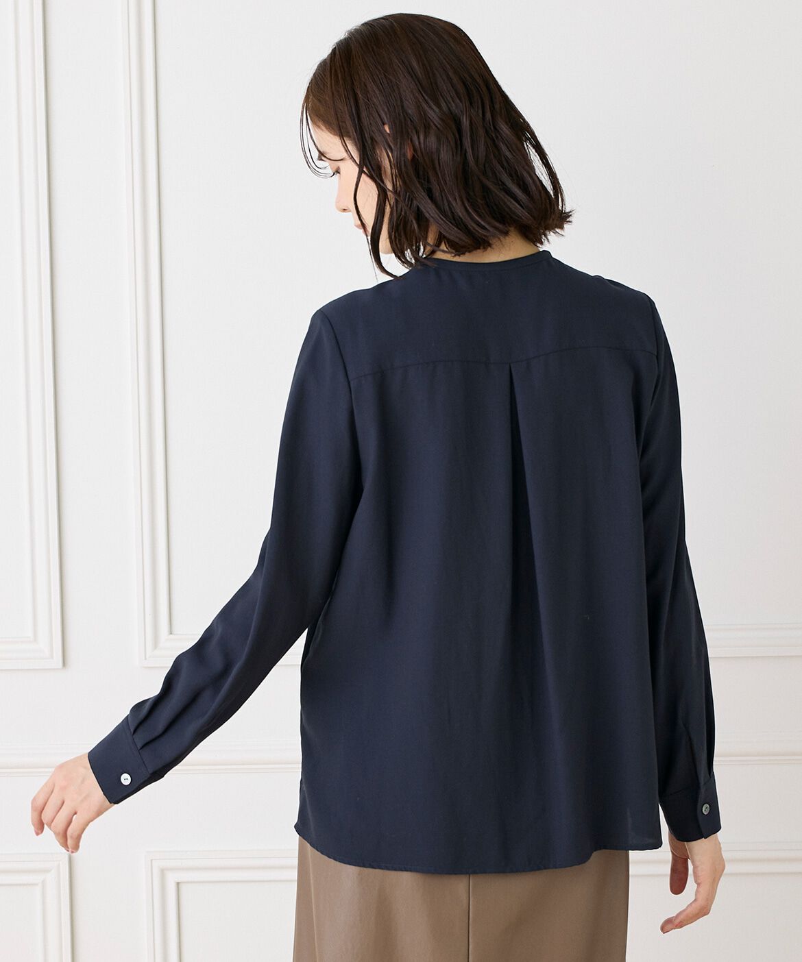 INED「ピンタックボウタイブラウス」|シャツ・ブラウス|