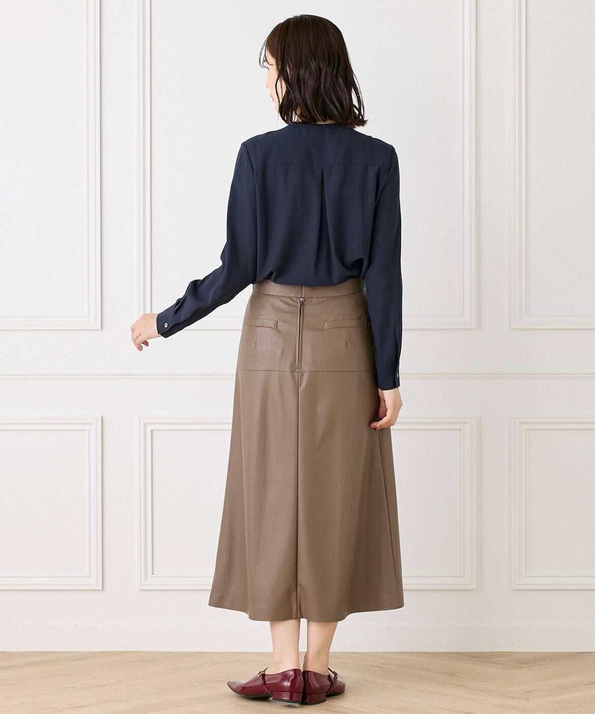 INED「ピンタックボウタイブラウス」|シャツ・ブラウス|