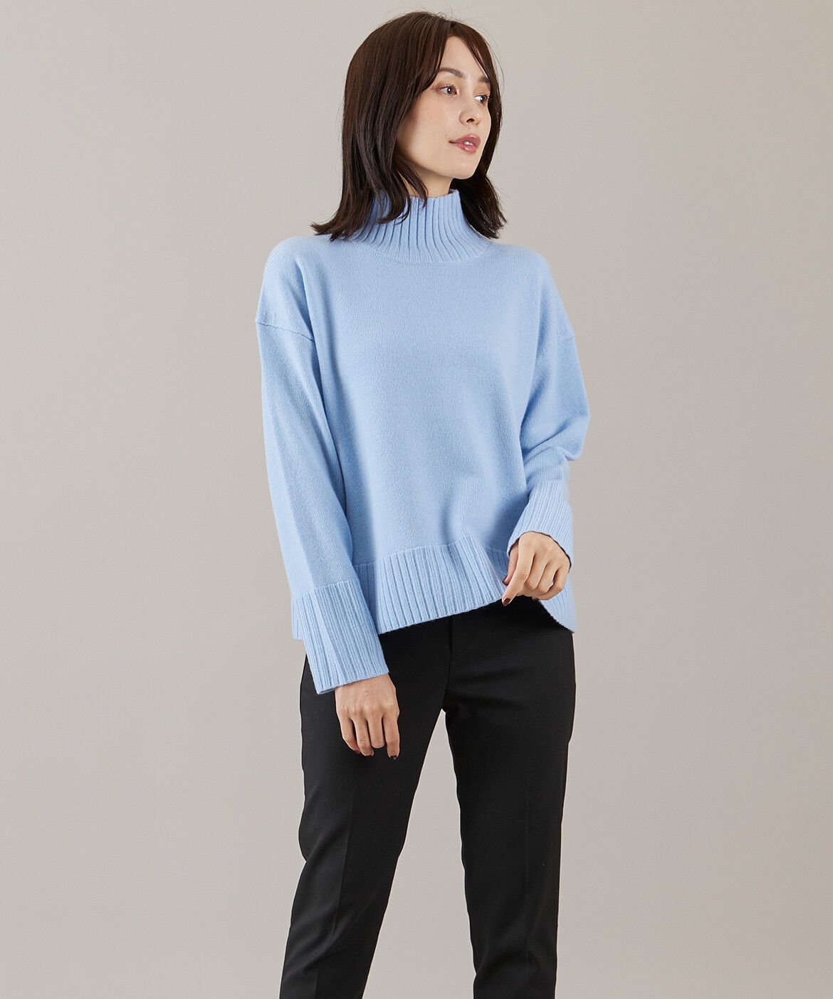 INED「ハイネックプルオーバーニット」|ニット・セーター|