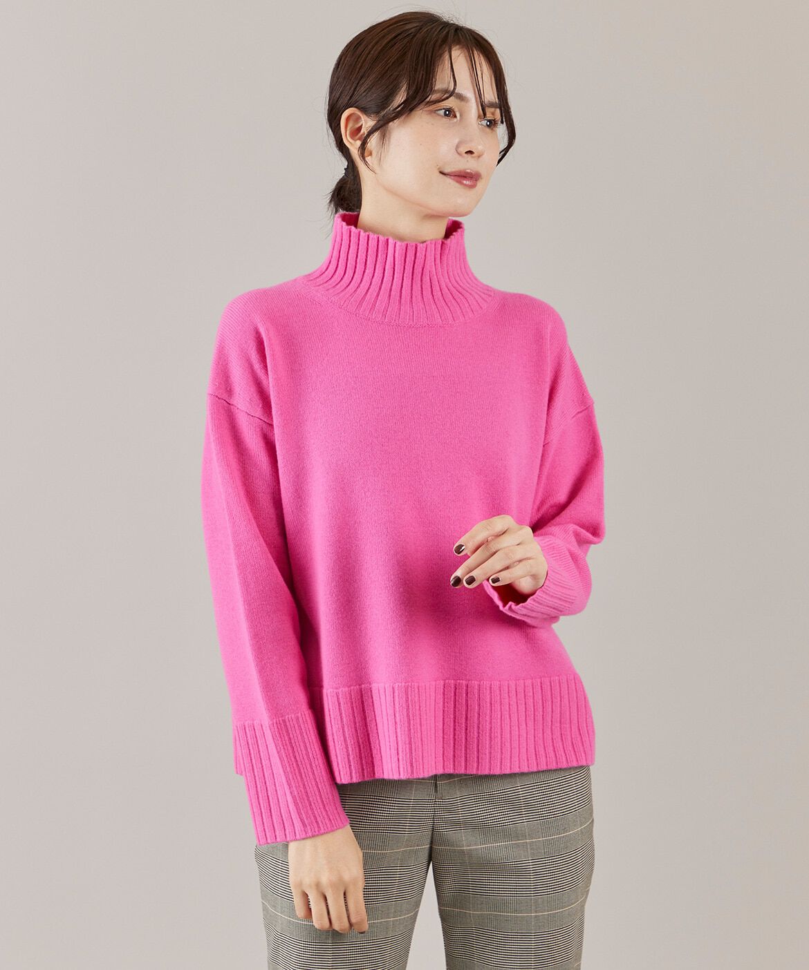 INED「ハイネックプルオーバーニット」|ニット・セーター|