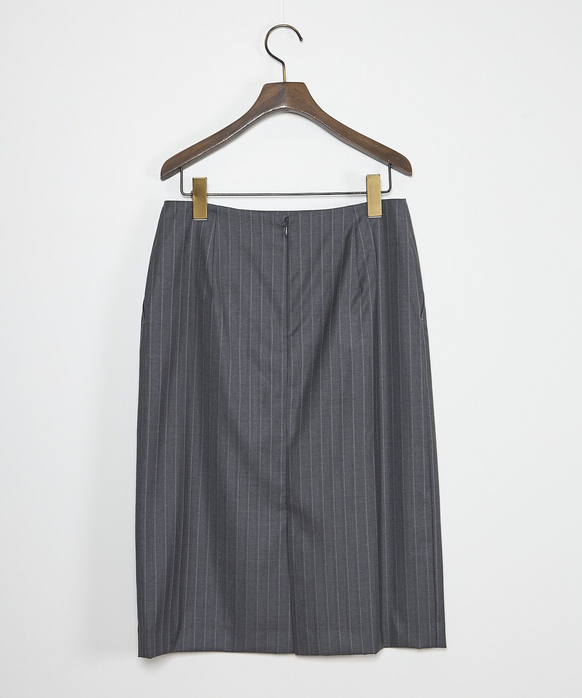 INED「《大きいサイズ》シルクウールタイトスカート《Loro Piana》」|タイト|