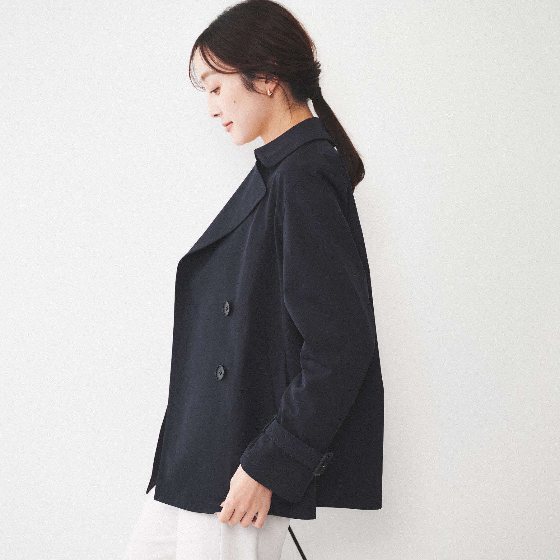 UNTITLED「【洗える/ストレッチ】ショートトレンチコート」|トレンチコート|