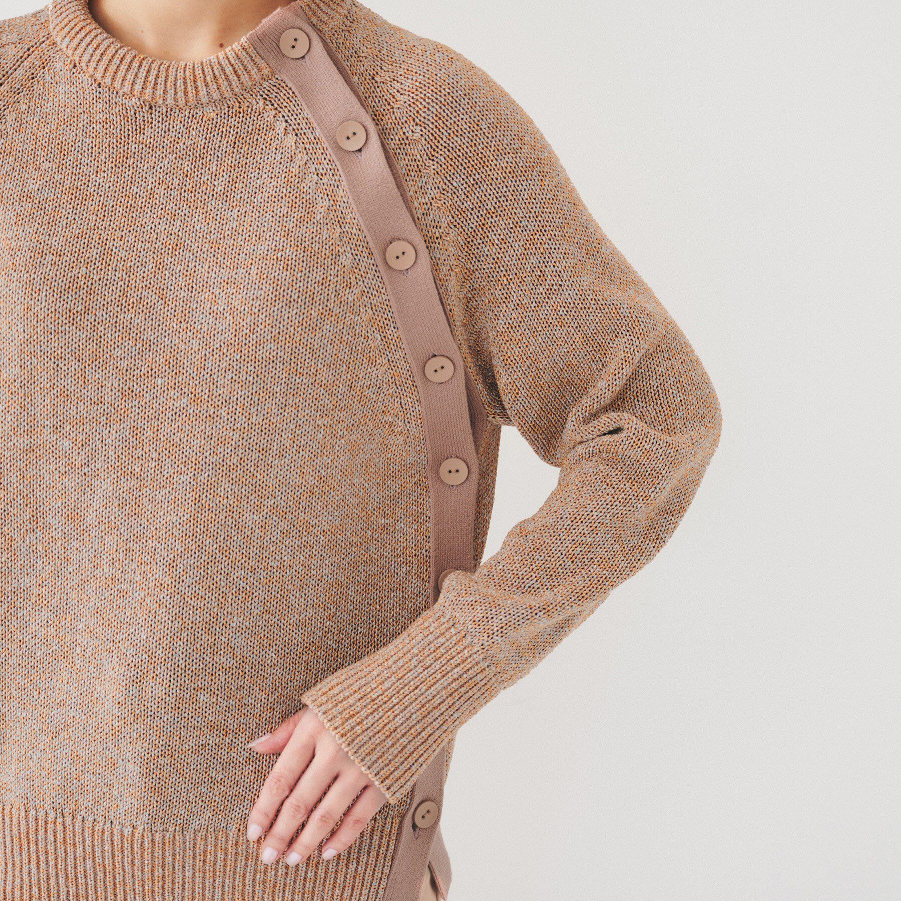 UNTITLED「【手洗い可/春夏素材】ミックスカラー プルオーバーニット」|ニット・セーター|