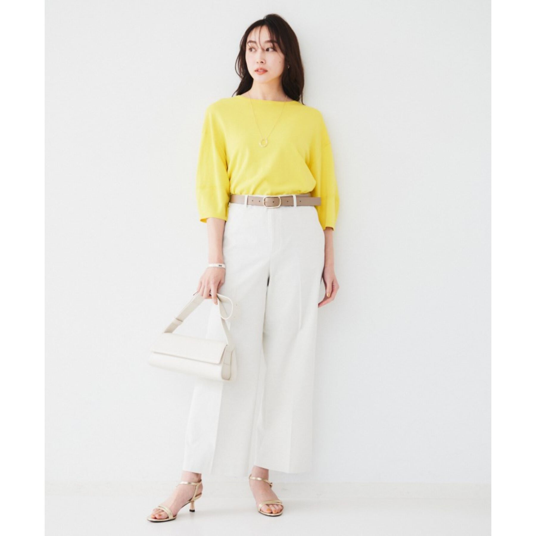 UNTITLED「【清涼感/洗濯機洗い可】オックス クロップドワイドパンツ」|その他|