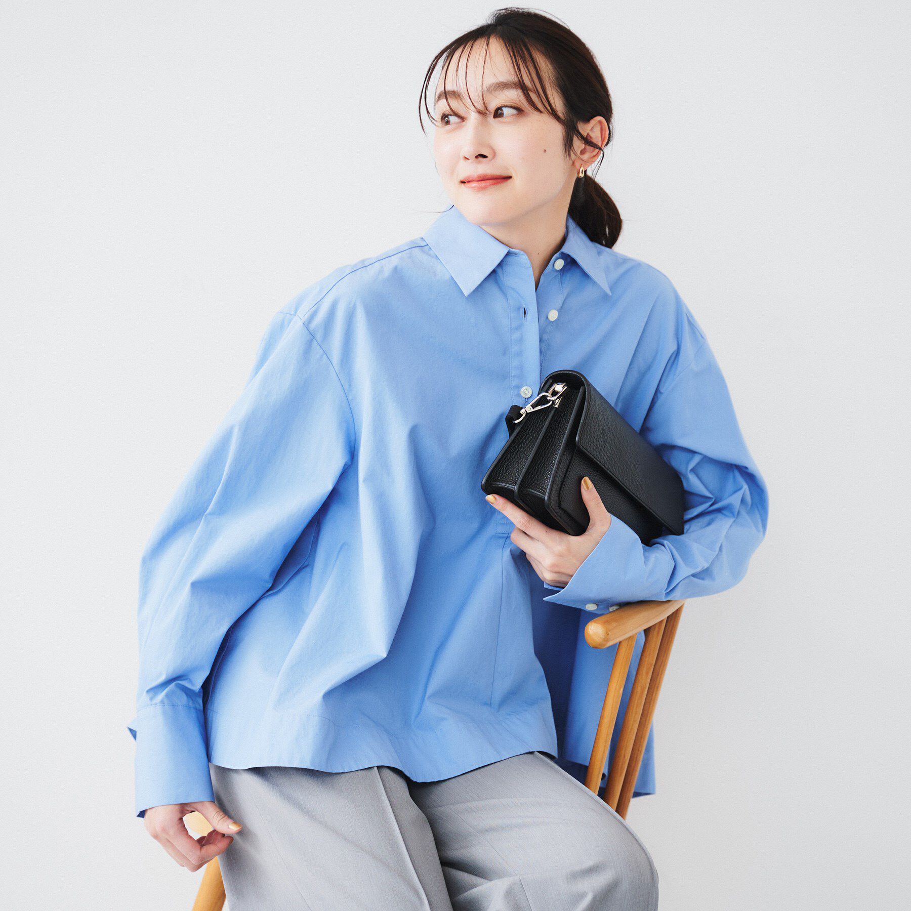 UNTITLED「【体型カバー】タイプライター テントシャツ」|シャツ・ブラウス|