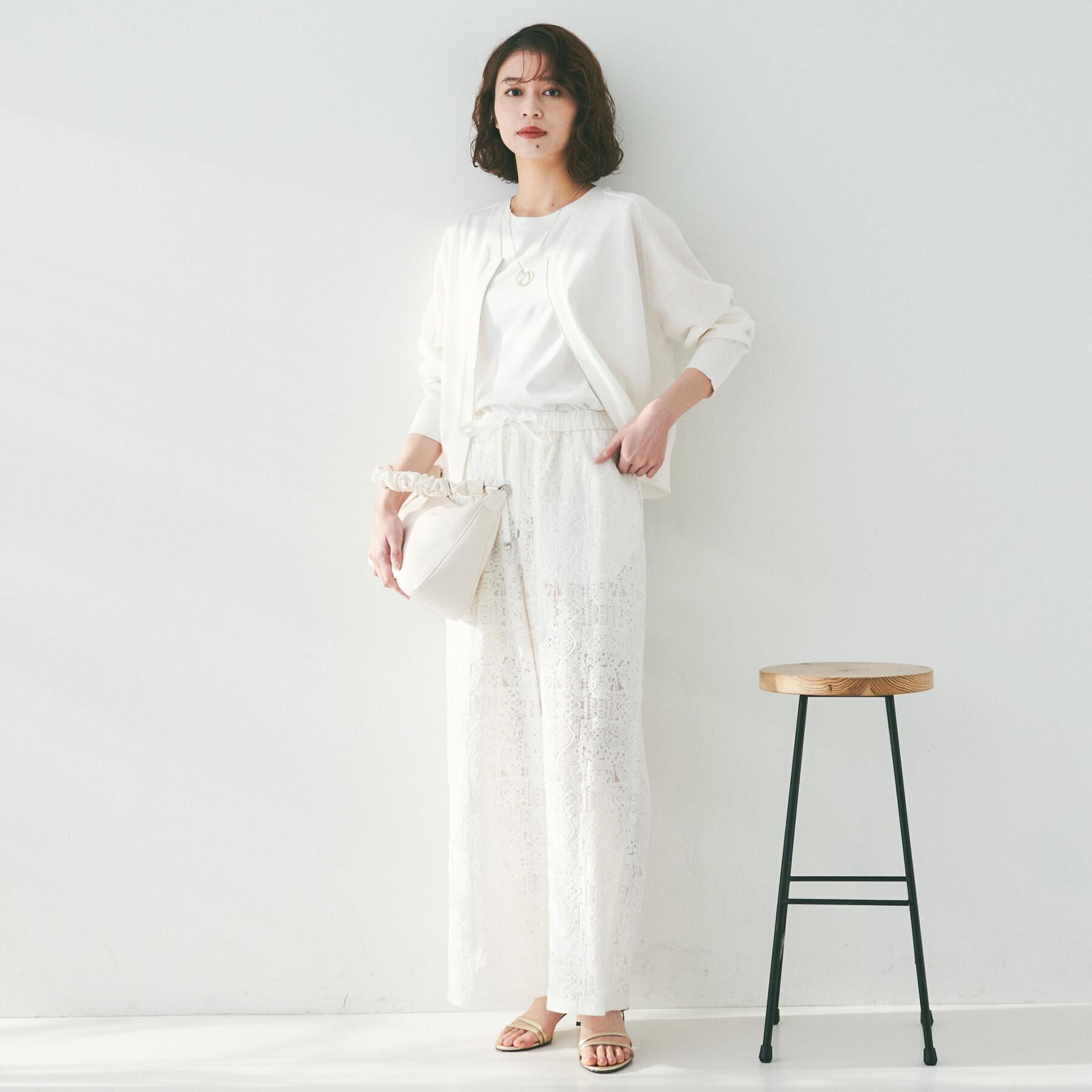 UNTITLED「【セットアップ可能/トレンド】クロシェ風レースワイドパンツ」|その他|