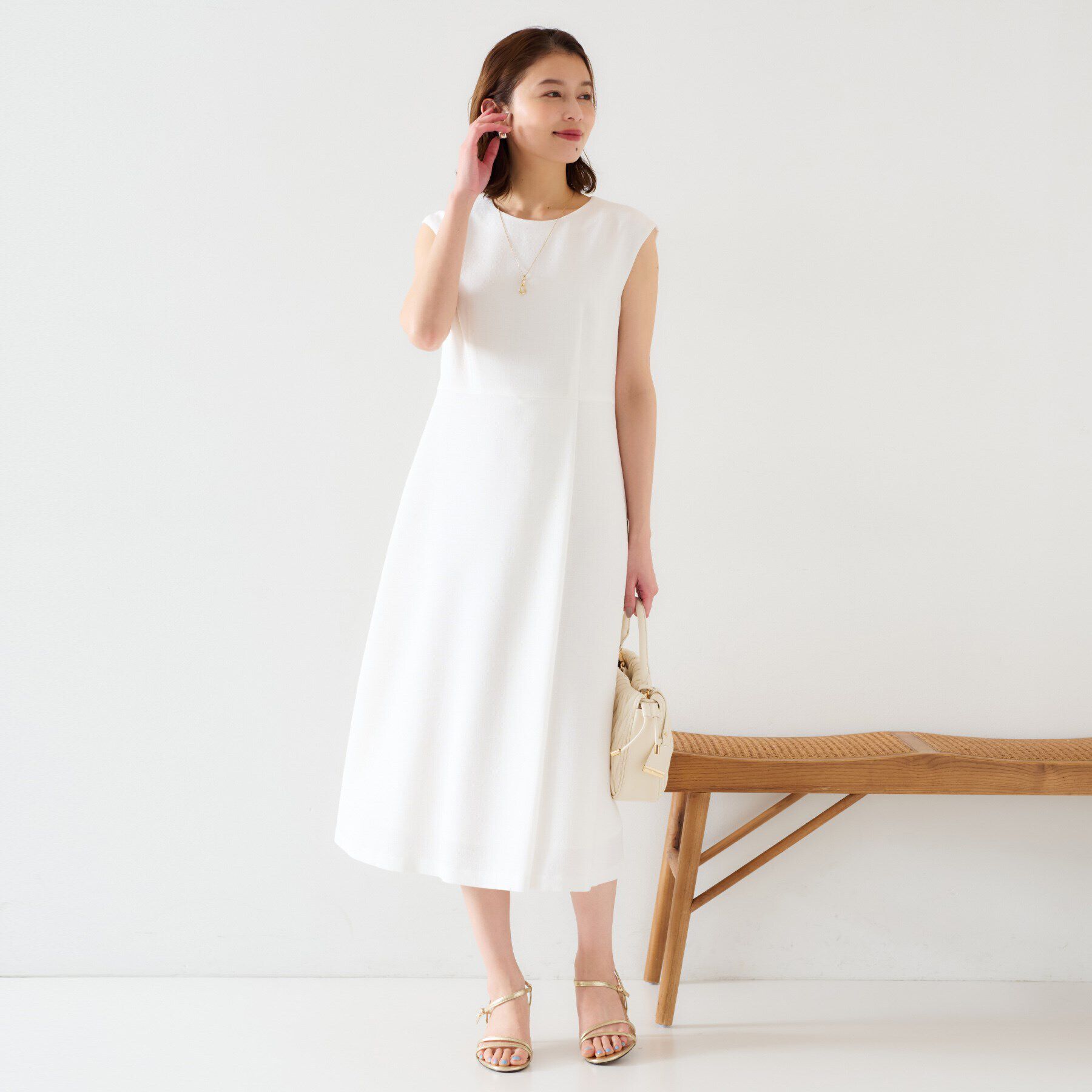 UNTITLED「【セットアップ可/きれいめ】ドライタッチワンピース」|ワンピース|