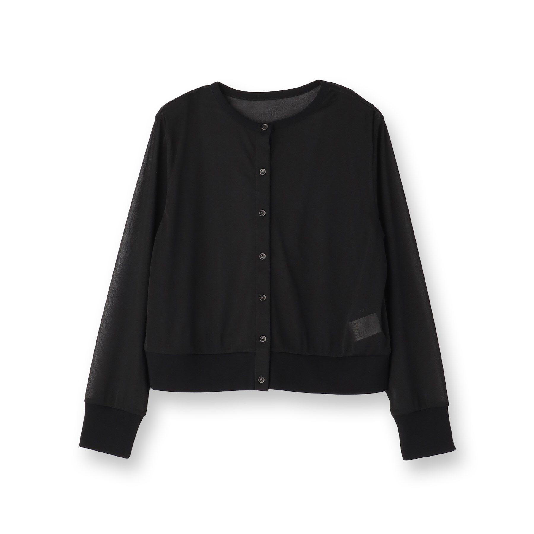 UNTITLED「【洗える/ストレッチ性/短丈】クルーネックシアーカーディガン」|カーディガン|