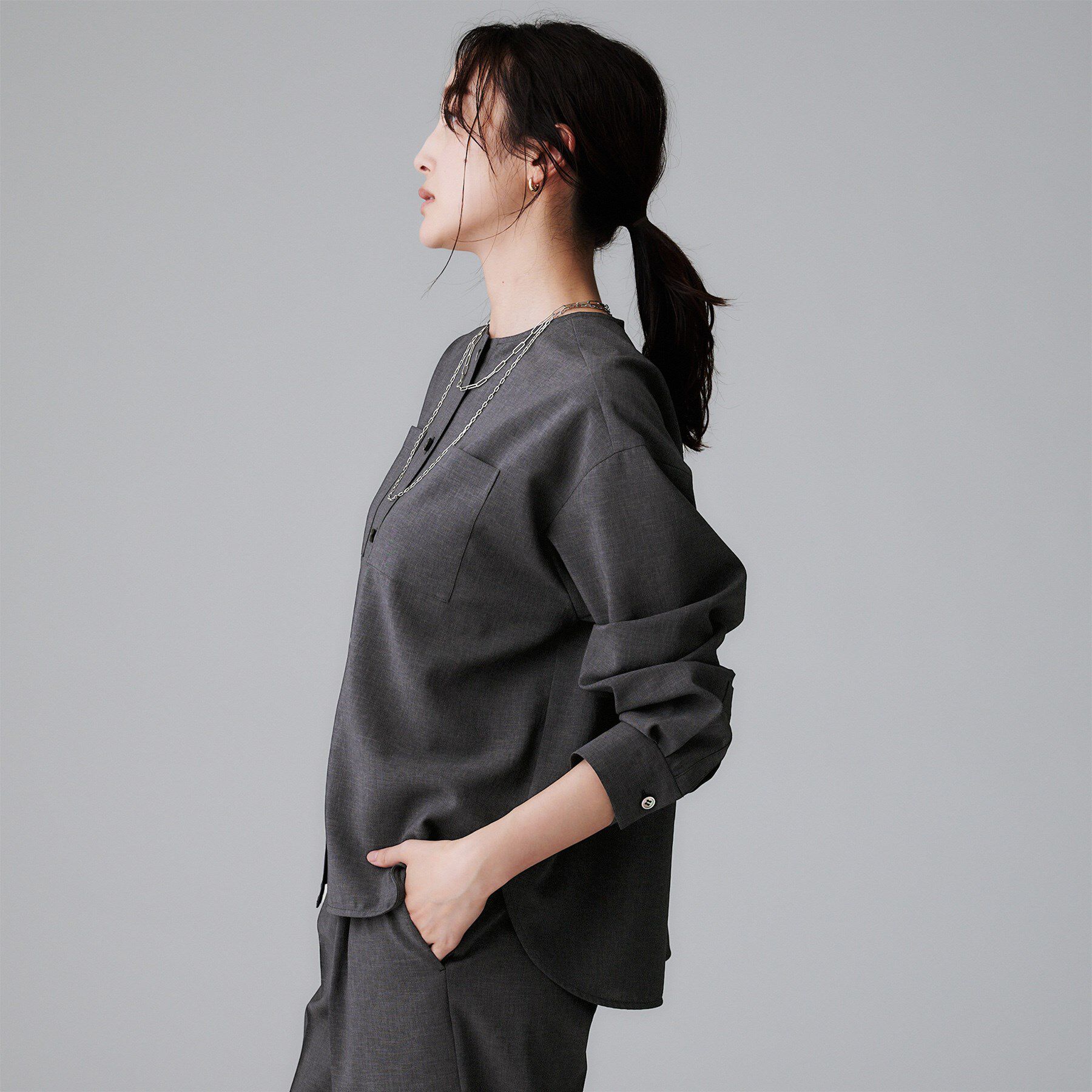 UNTITLED「【秋も着られる/セットアップ可】リラククールシャツ」|シャツ・ブラウス|