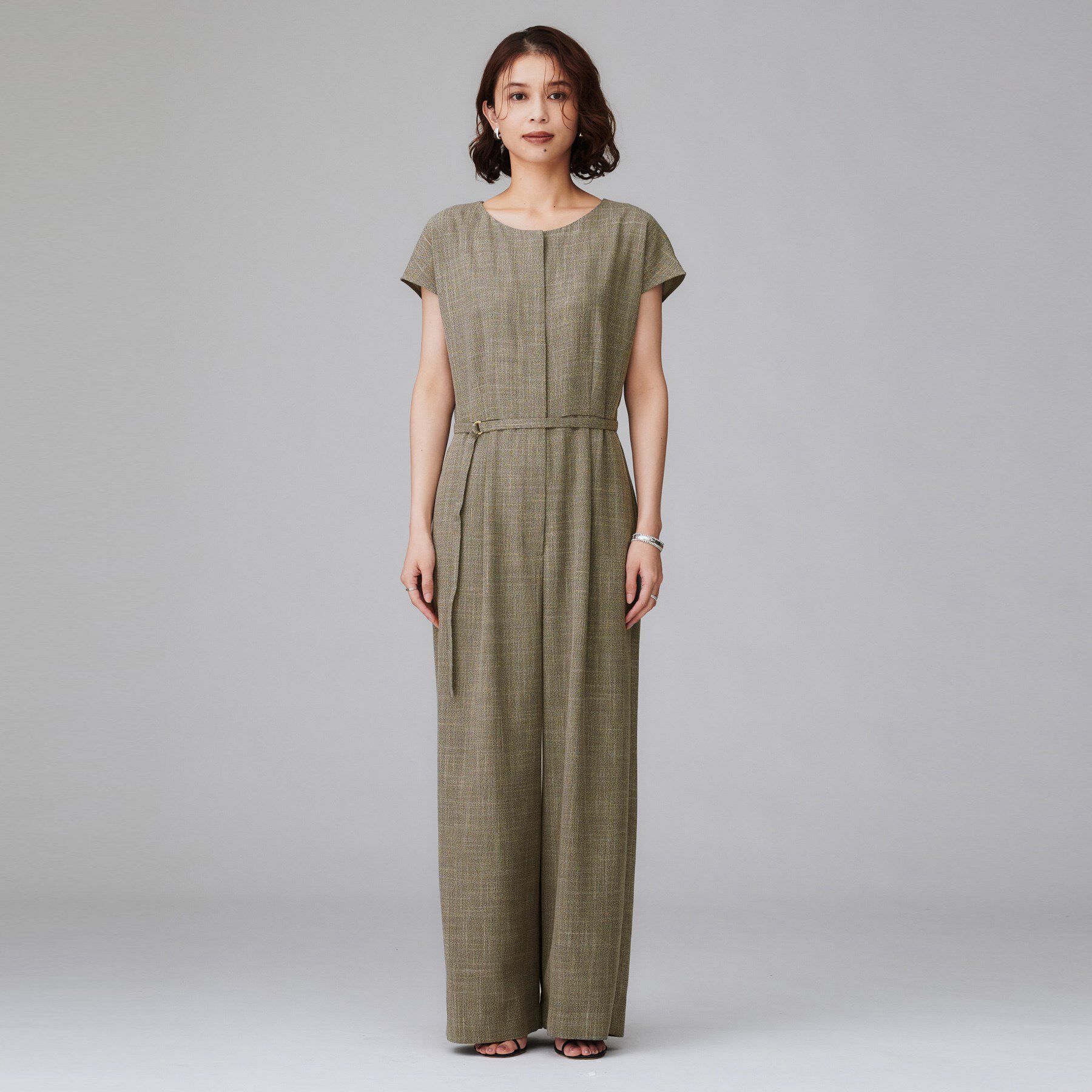 UNTITLED「【接触冷感/オールインワン/洗える】梳毛調合繊コンビネゾン」|オールインワン|