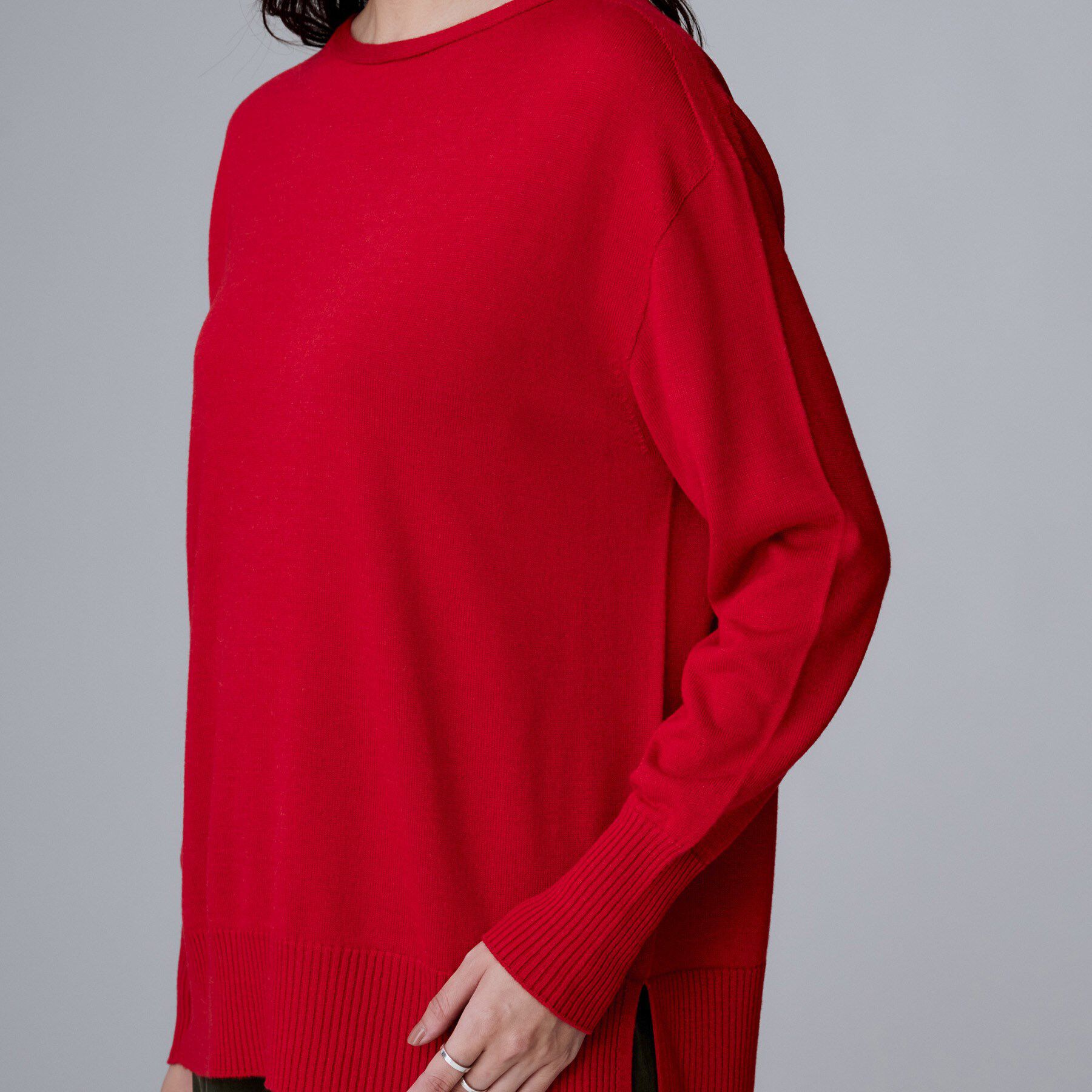 UNTITLED「【8色展開/体型カバー】魅せるタイムレスニット」|ニット・セーター|