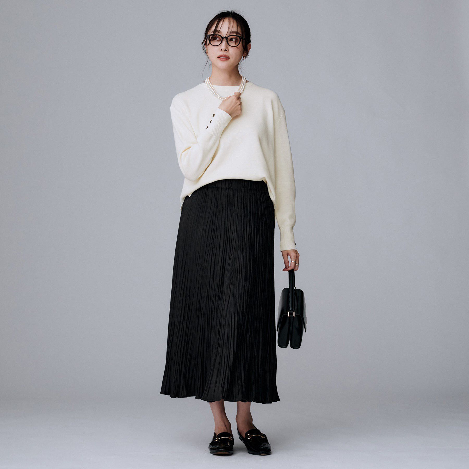 UNTITLED「【アンサンブル可/洗える】ウールミラノリブニット」|ニット・セーター|