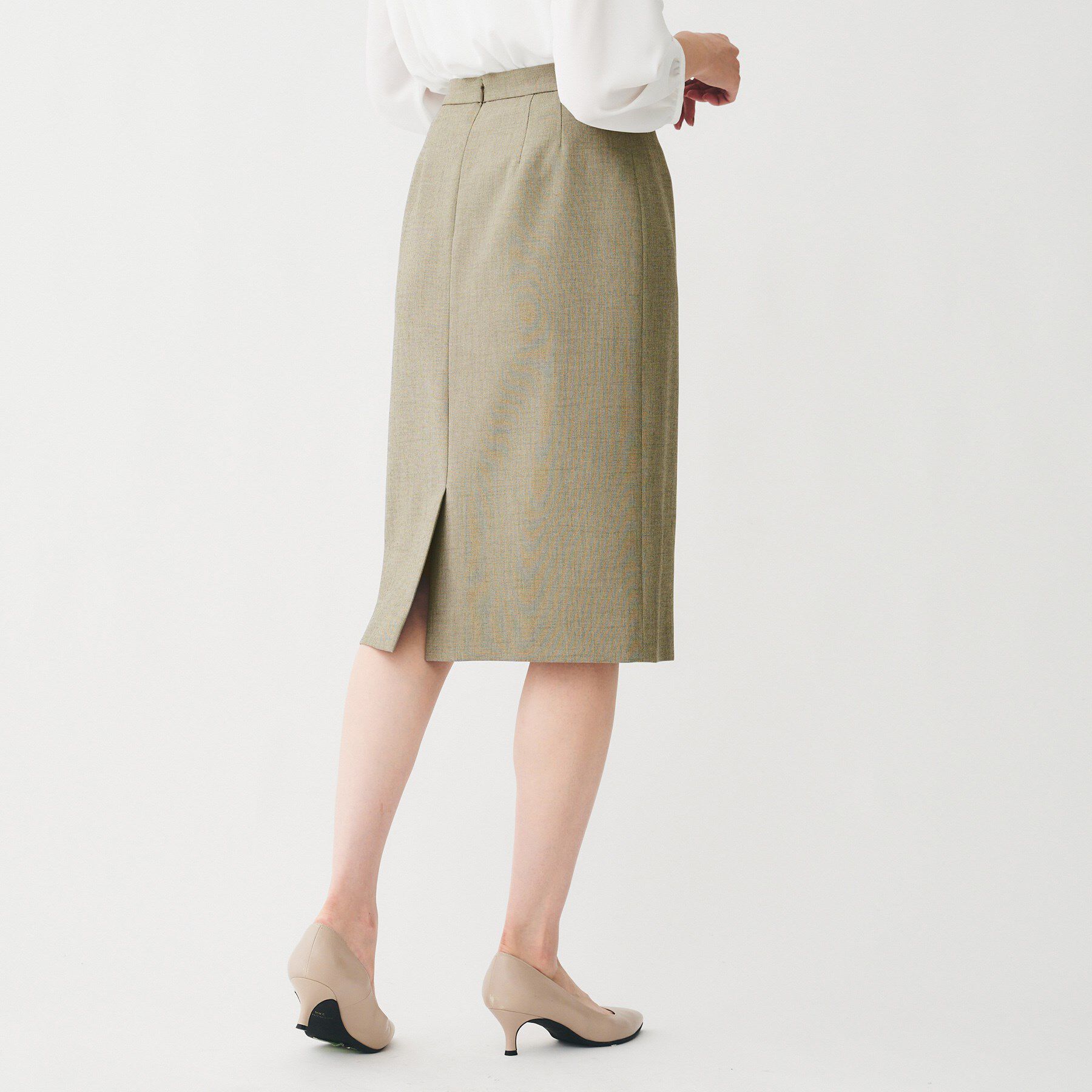 UNTITLED「【洗える/お仕事スーツ】ドライメランジ タイトスカート」|スカート|