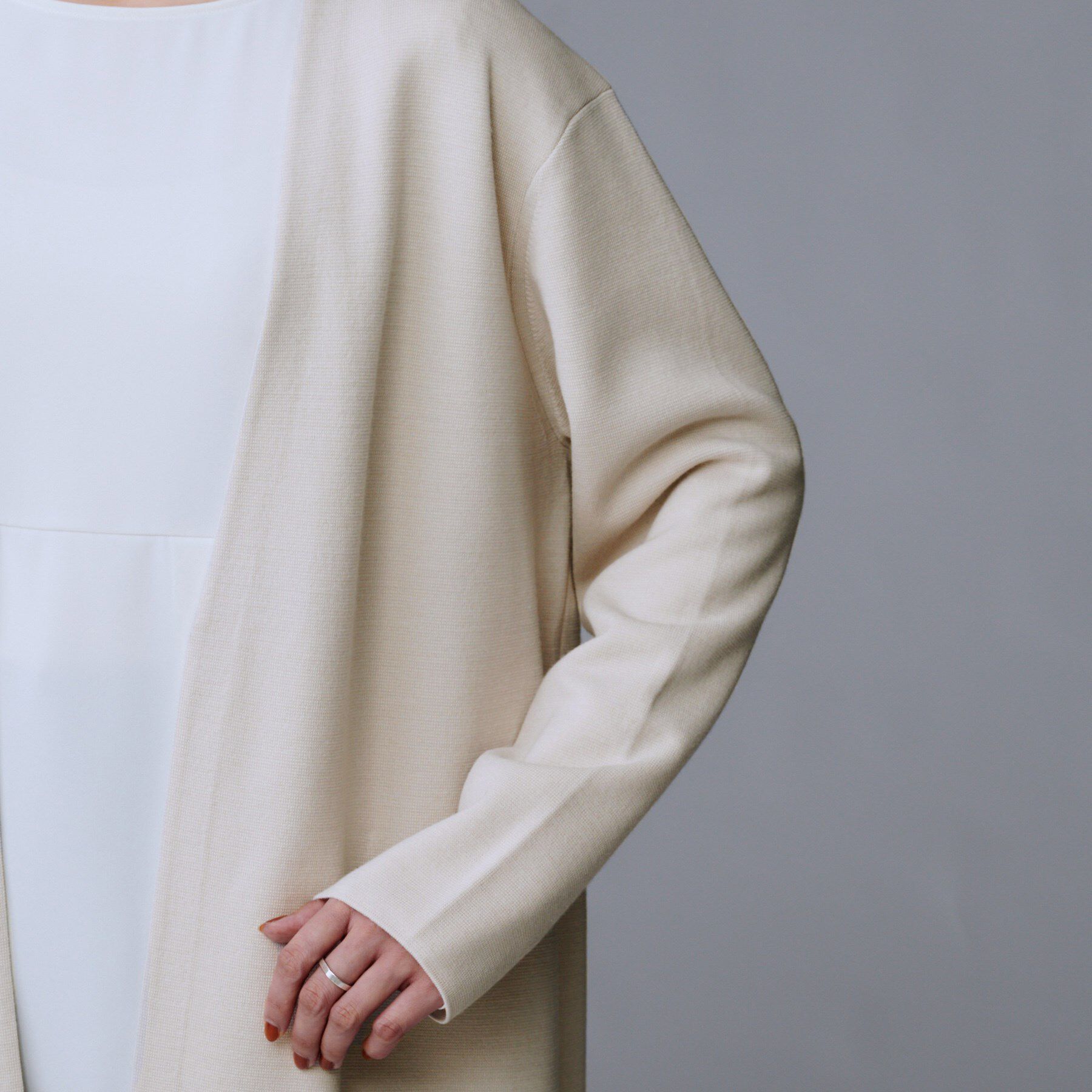 UNTITLED「【洗える/ボタンなし】ミラノリブカーディガン」|カーディガン|