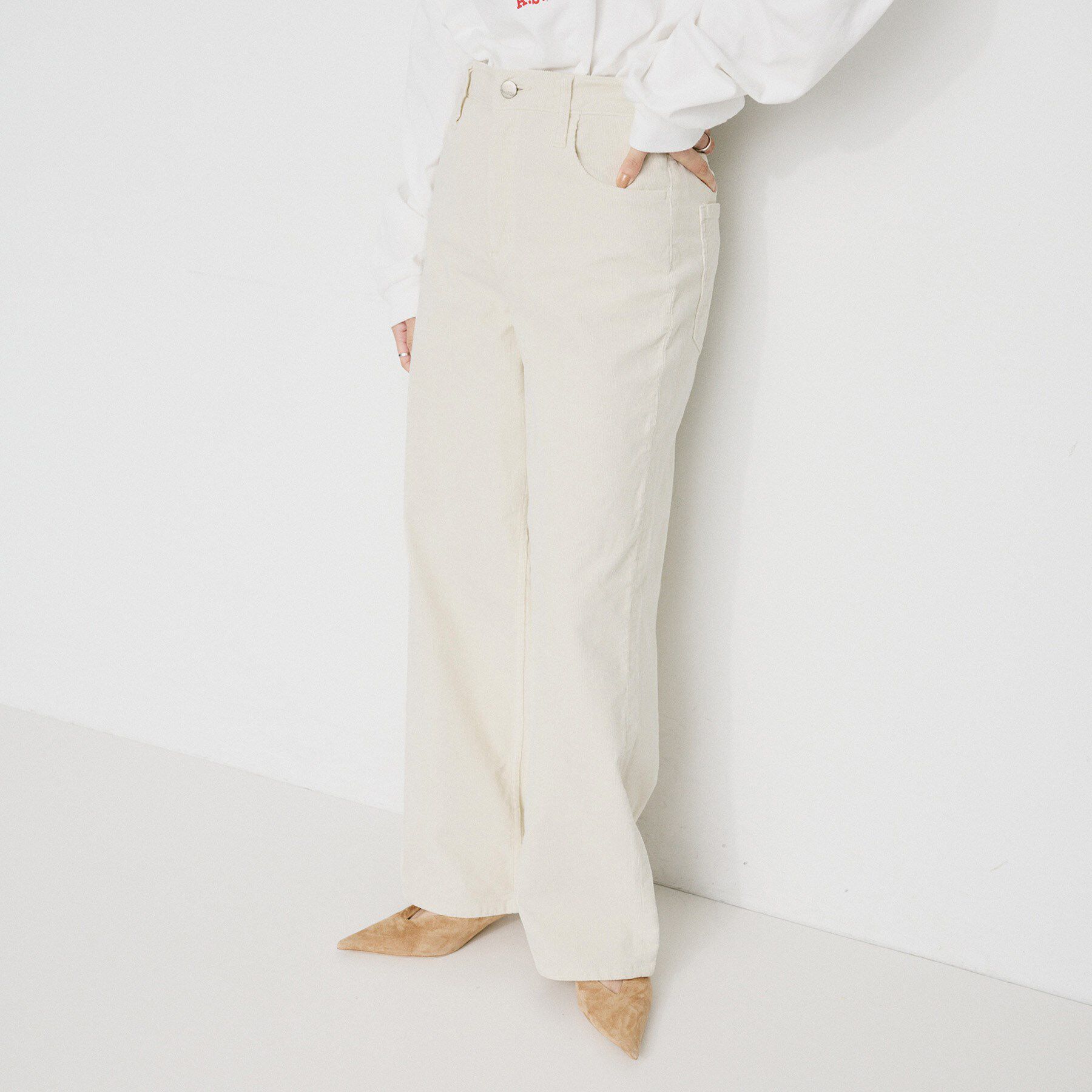 UNTITLED「【 Healthy DENIM 】Pink Pepper ワイドストレートコーディロイパンツ」|その他|