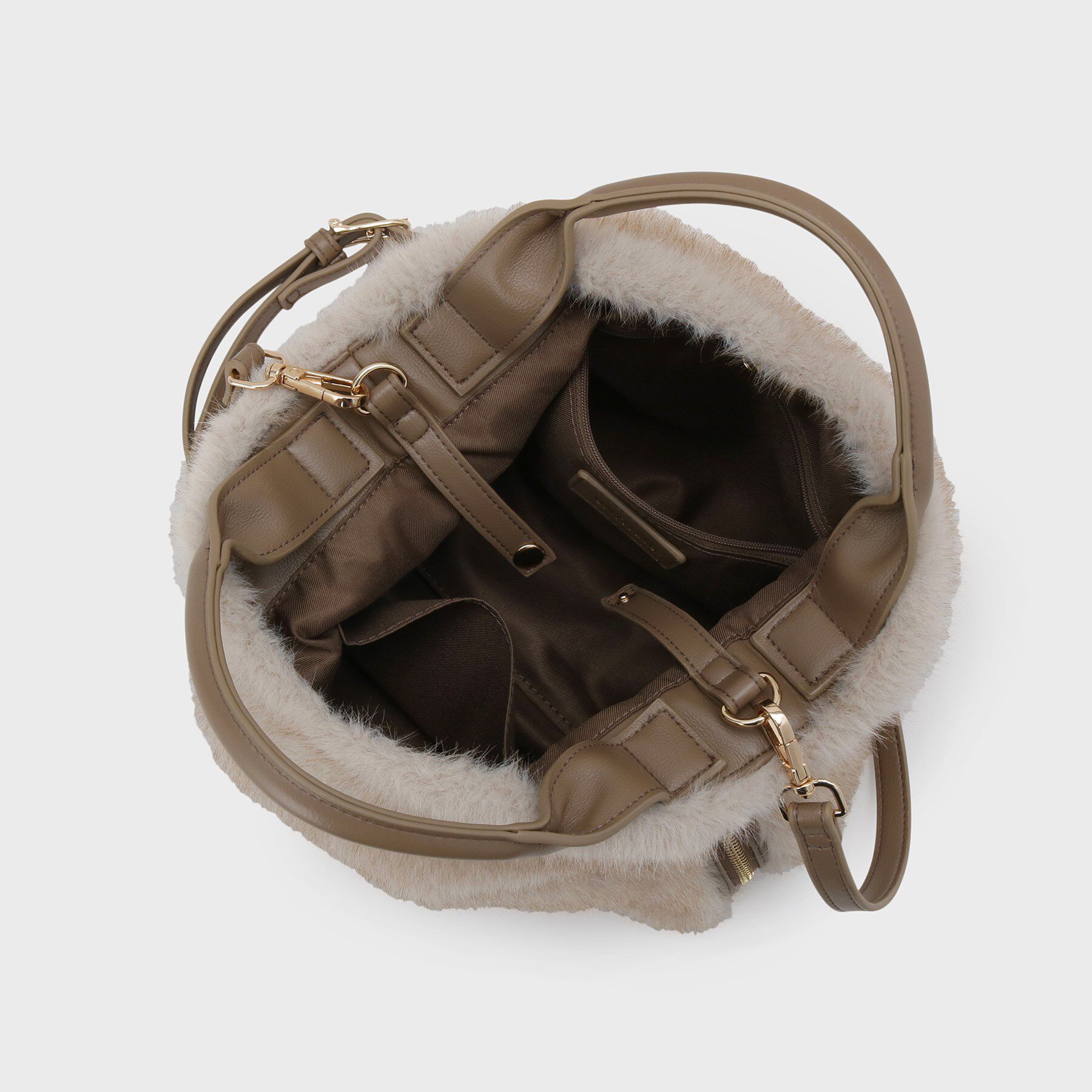 UNTITLED「ミニフェイクファーショルダー」|ハンドバッグ|