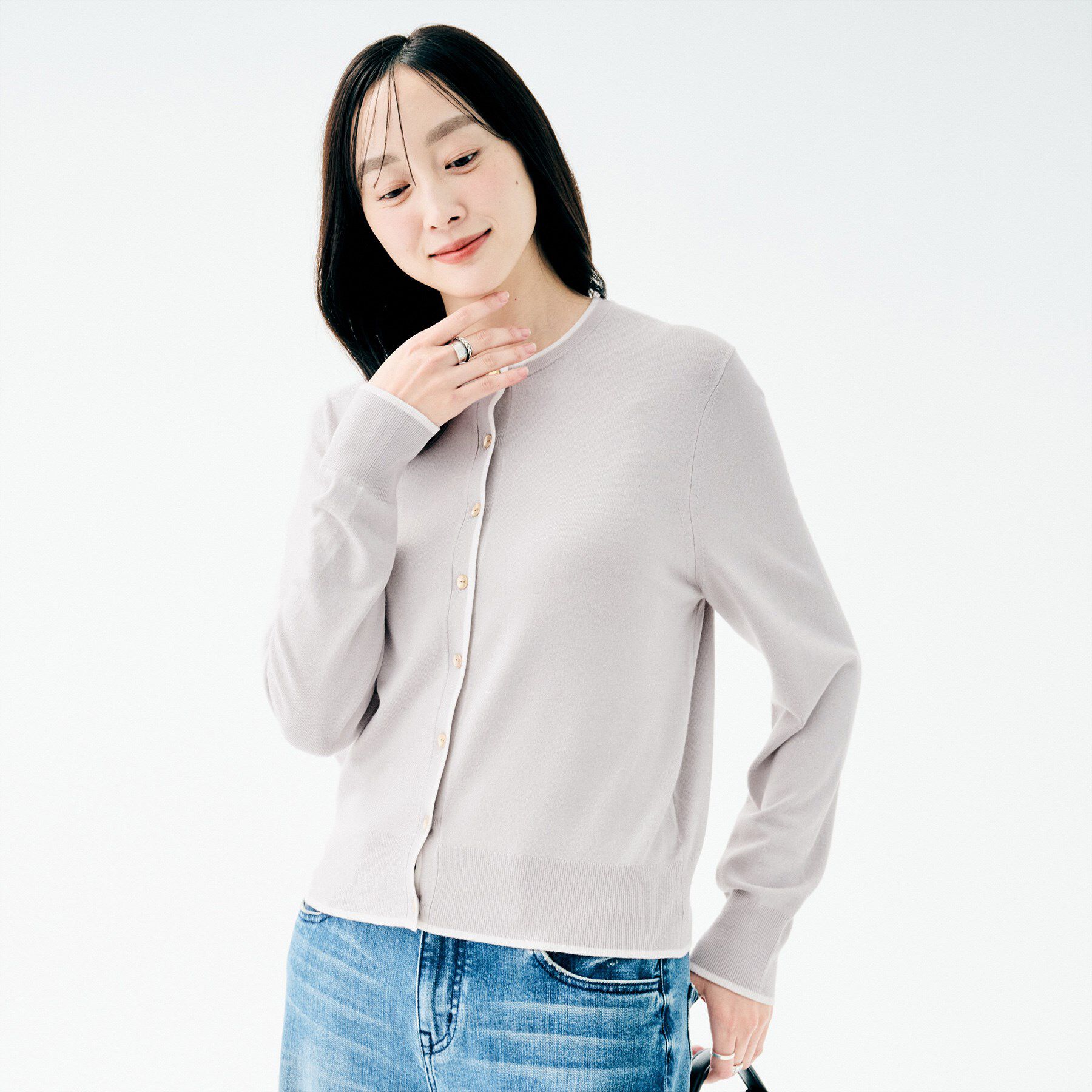 UNTITLED「【アンサンブル可/洗える】ウォームスパン カーディガン」|カーディガン|