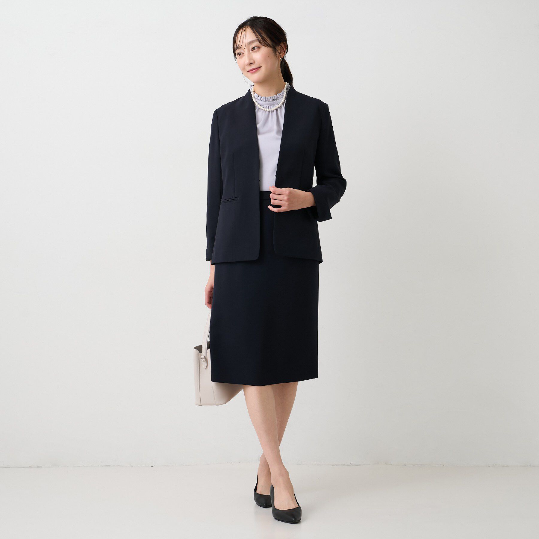 UNTITLED「エアリーノーカラージャケット」|ノーカラージャケット|