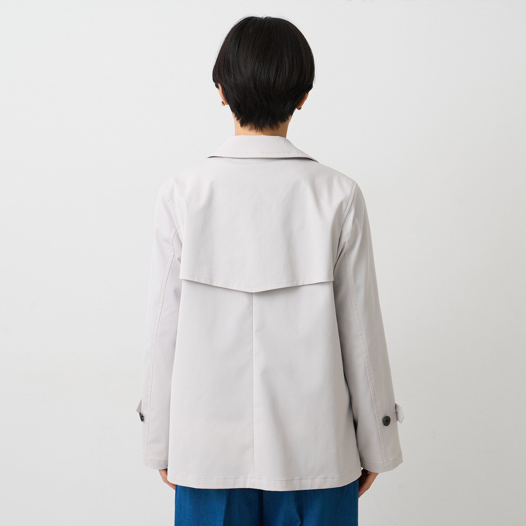 UNTITLED「【定番人気/はっ水/洗える】タスランショートトレンチコート」|トレンチコート|