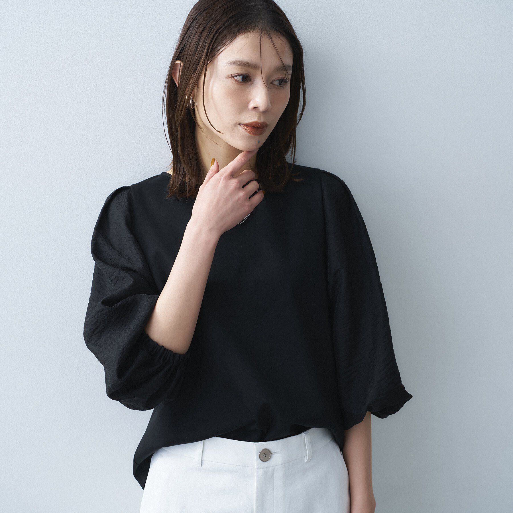 UNTITLED「ポンチ袖ボリュームトップス」|Tシャツ・カットソー|