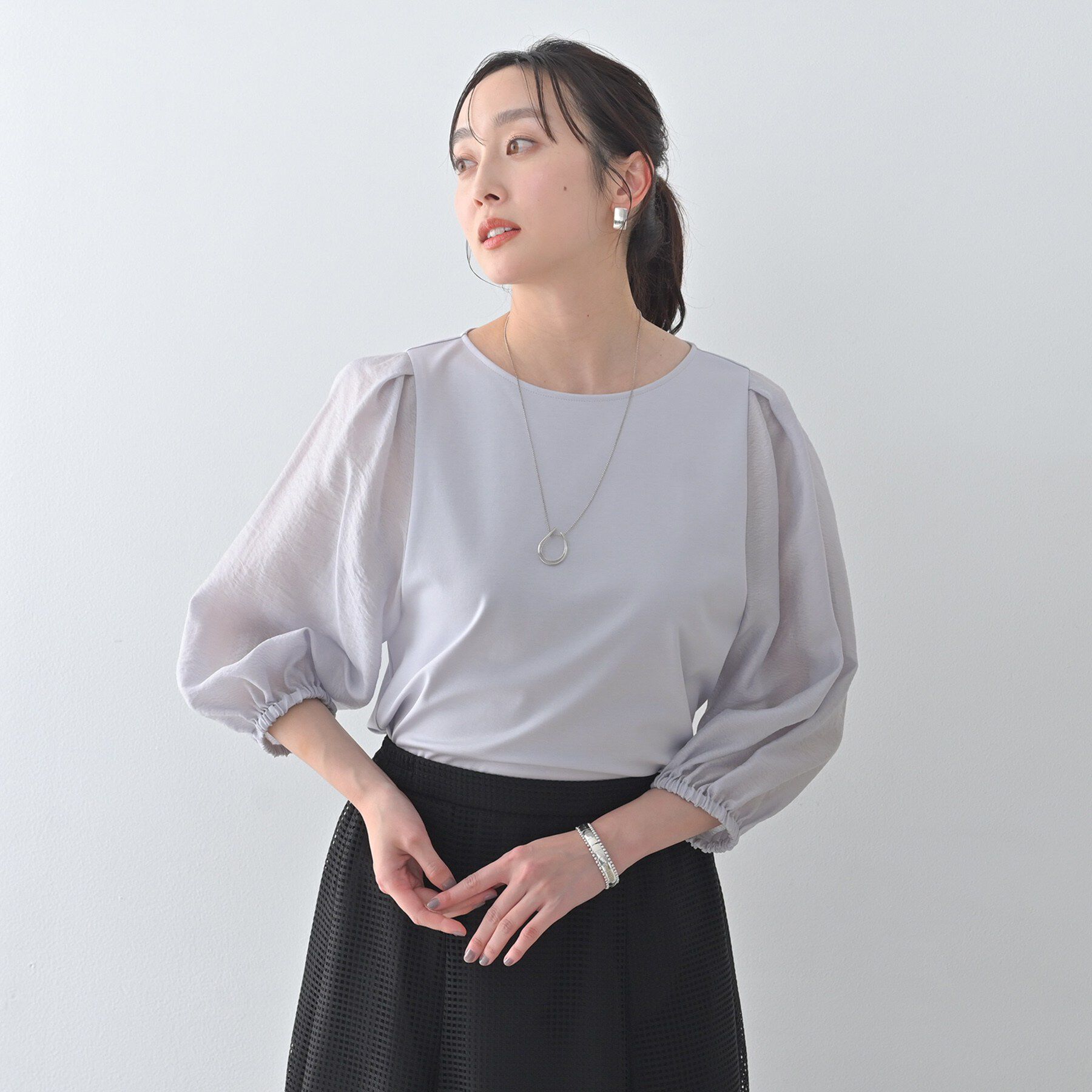 UNTITLED「ポンチ袖ボリュームトップス」|Tシャツ・カットソー|