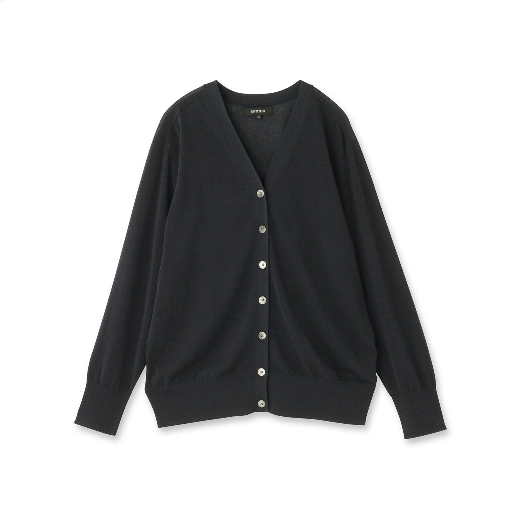 UNTITLED「シアーVネックカーディガン」|カーディガン|
