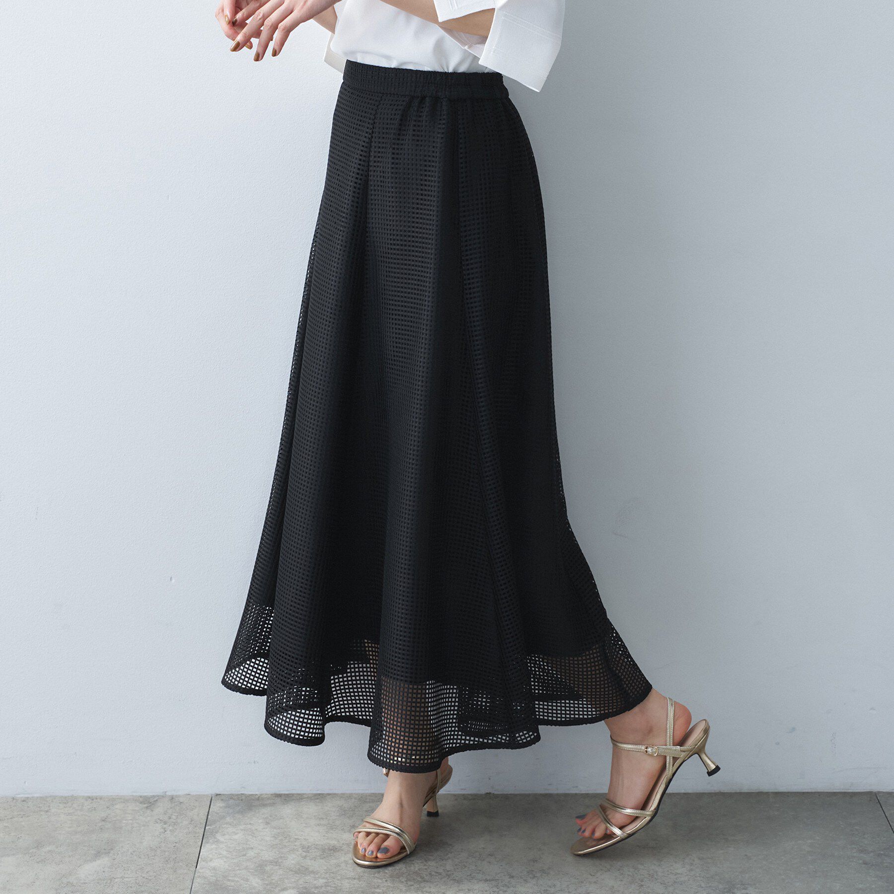 UNTITLED「スクエアメッシュスカート」|スカート|