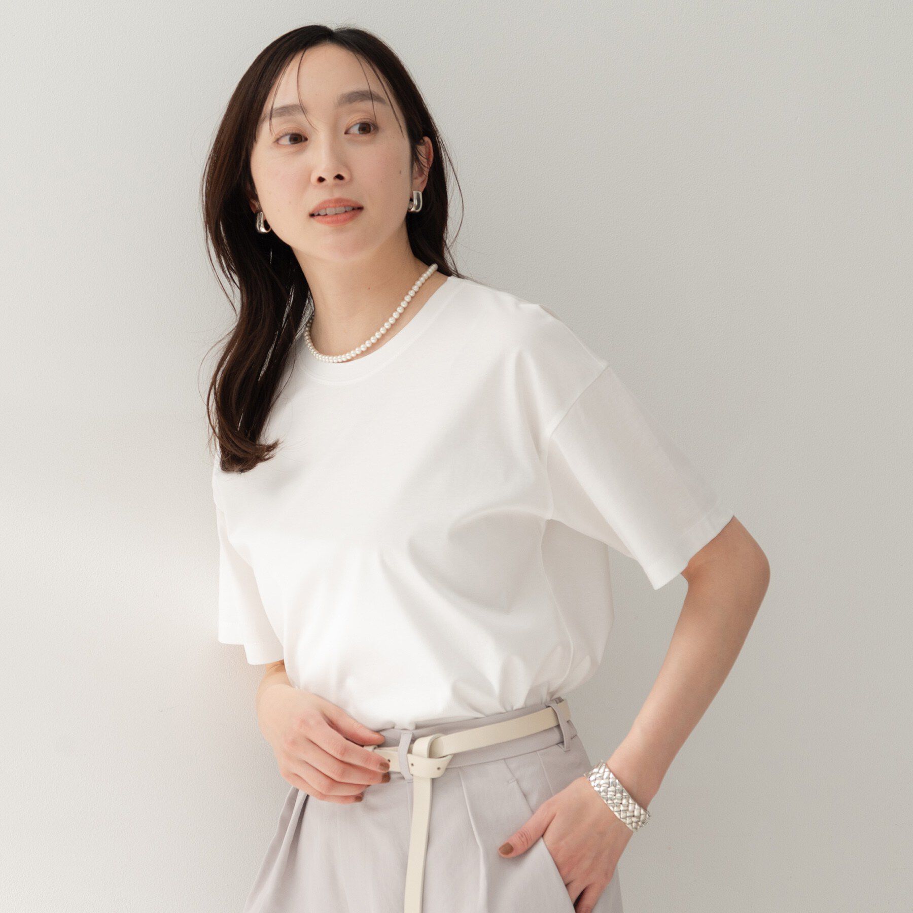 UNTITLED「コットンベーシックカットソー」|Tシャツ・カットソー|