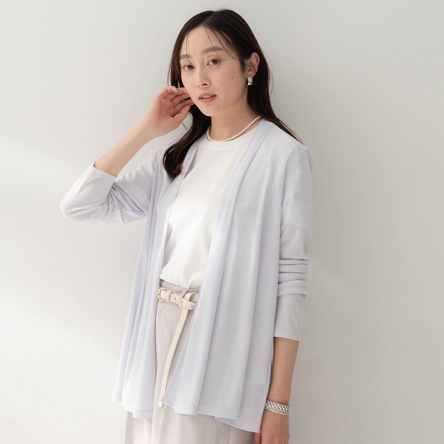 UNTITLED「フライスジャージカーディガン」|カーディガン|