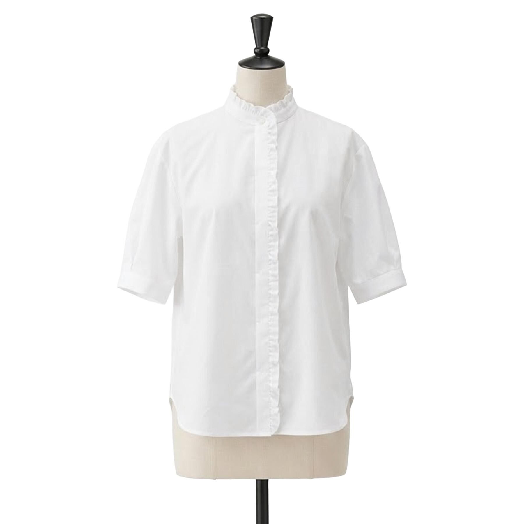 UNTITLED「スタンドカラーフリルブラウス」|シャツ・ブラウス|