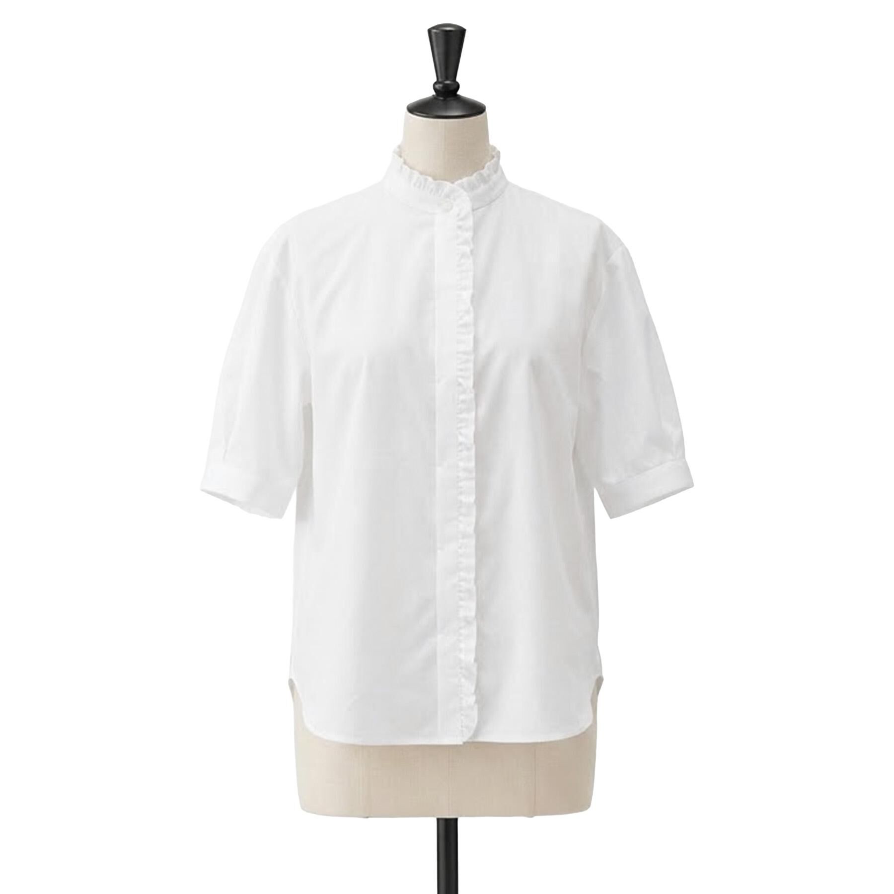 UNTITLED「スタンドカラーフリルブラウス」|シャツ・ブラウス|