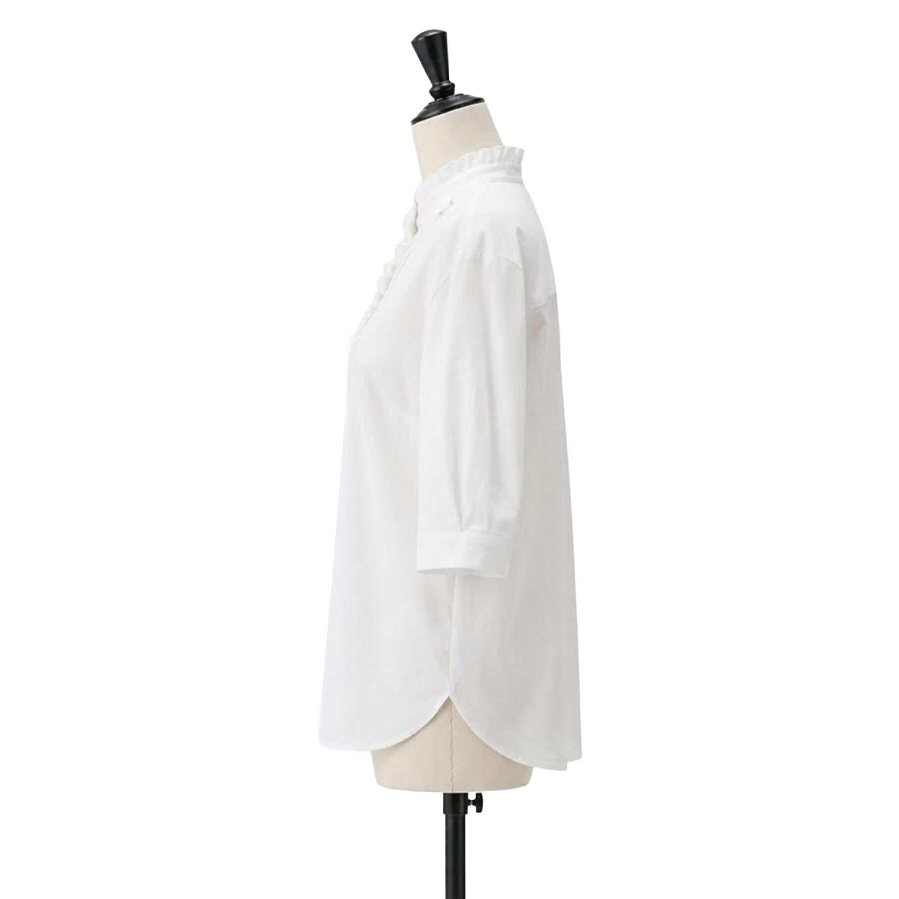 UNTITLED「スタンドカラーフリルブラウス」|シャツ・ブラウス|