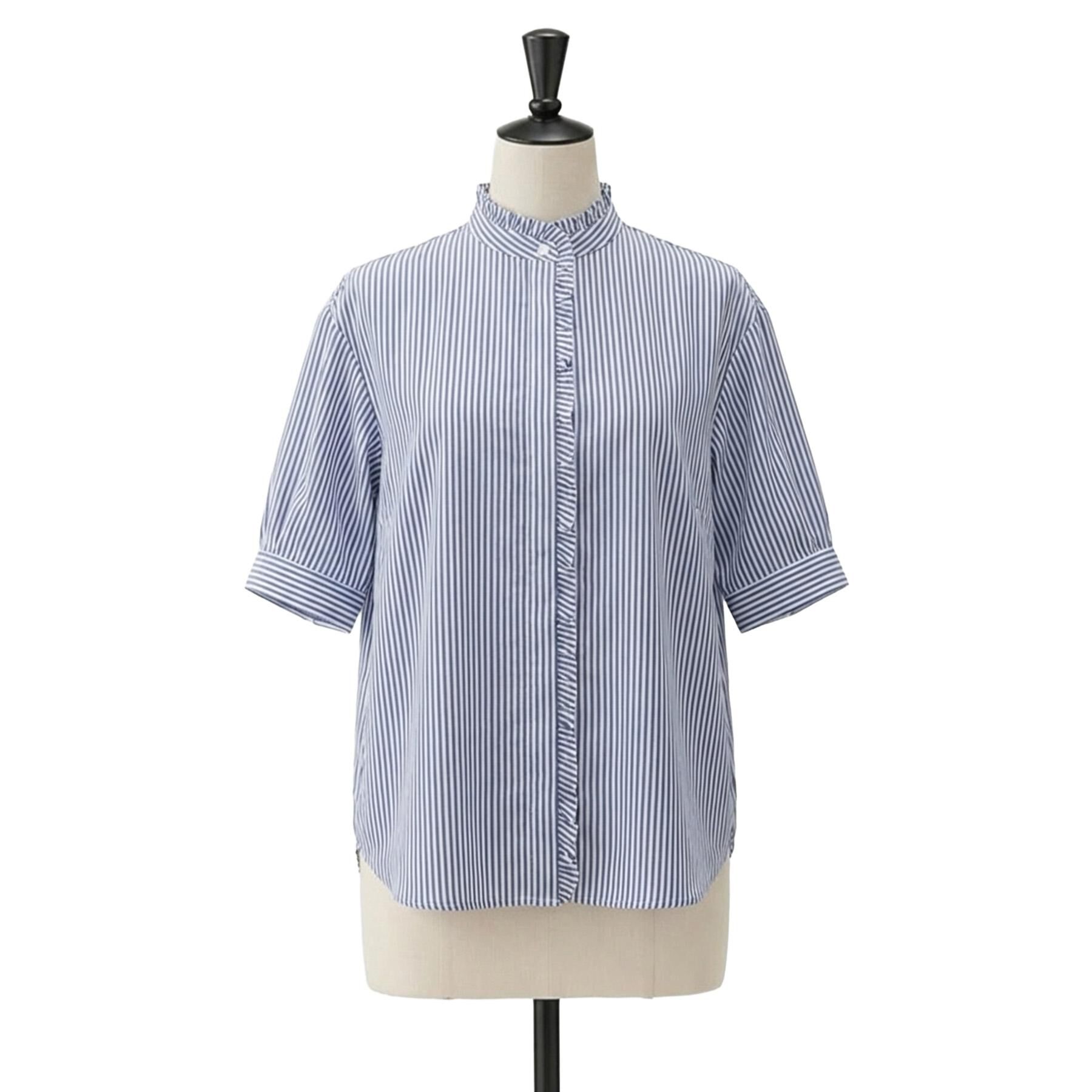 UNTITLED「スタンドカラーフリルブラウス」|シャツ・ブラウス|