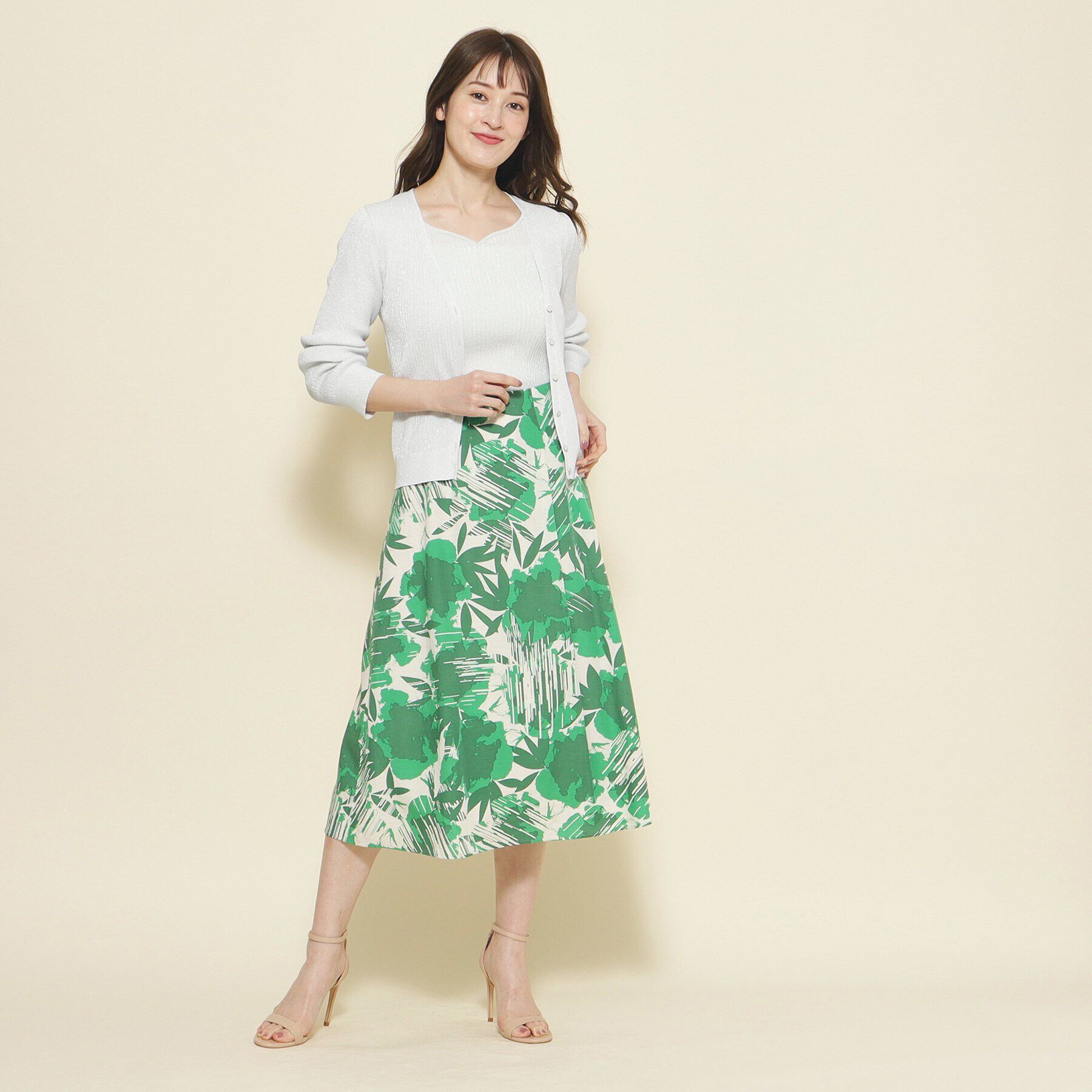 COUP DE CHANCE「【洗える／日本製／ラメ】Vネックリブカーディガン」|カーディガン|