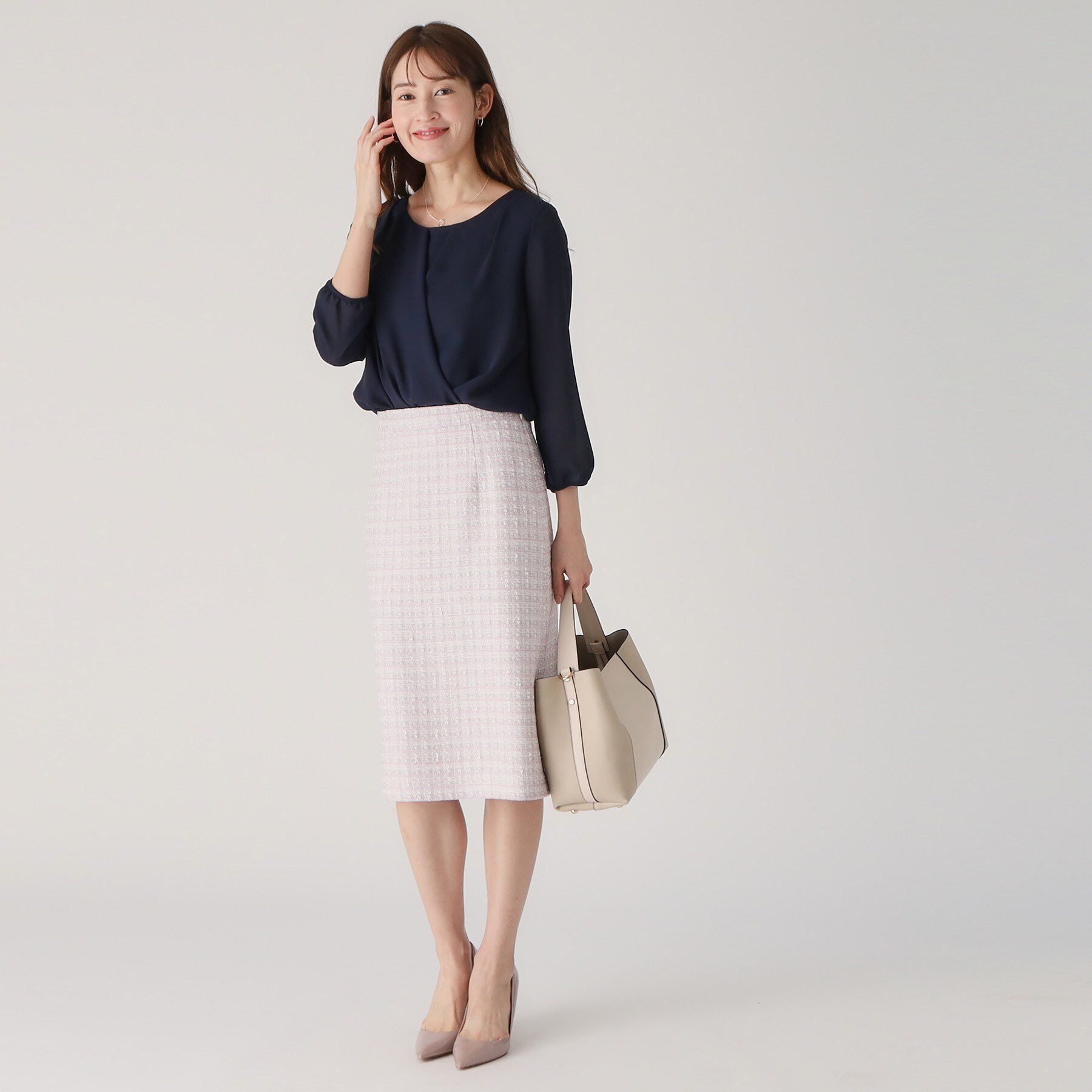 COUP DE CHANCE「【洗える／日本製／通勤】カシュクール風ブラウス」|シャツ・ブラウス|