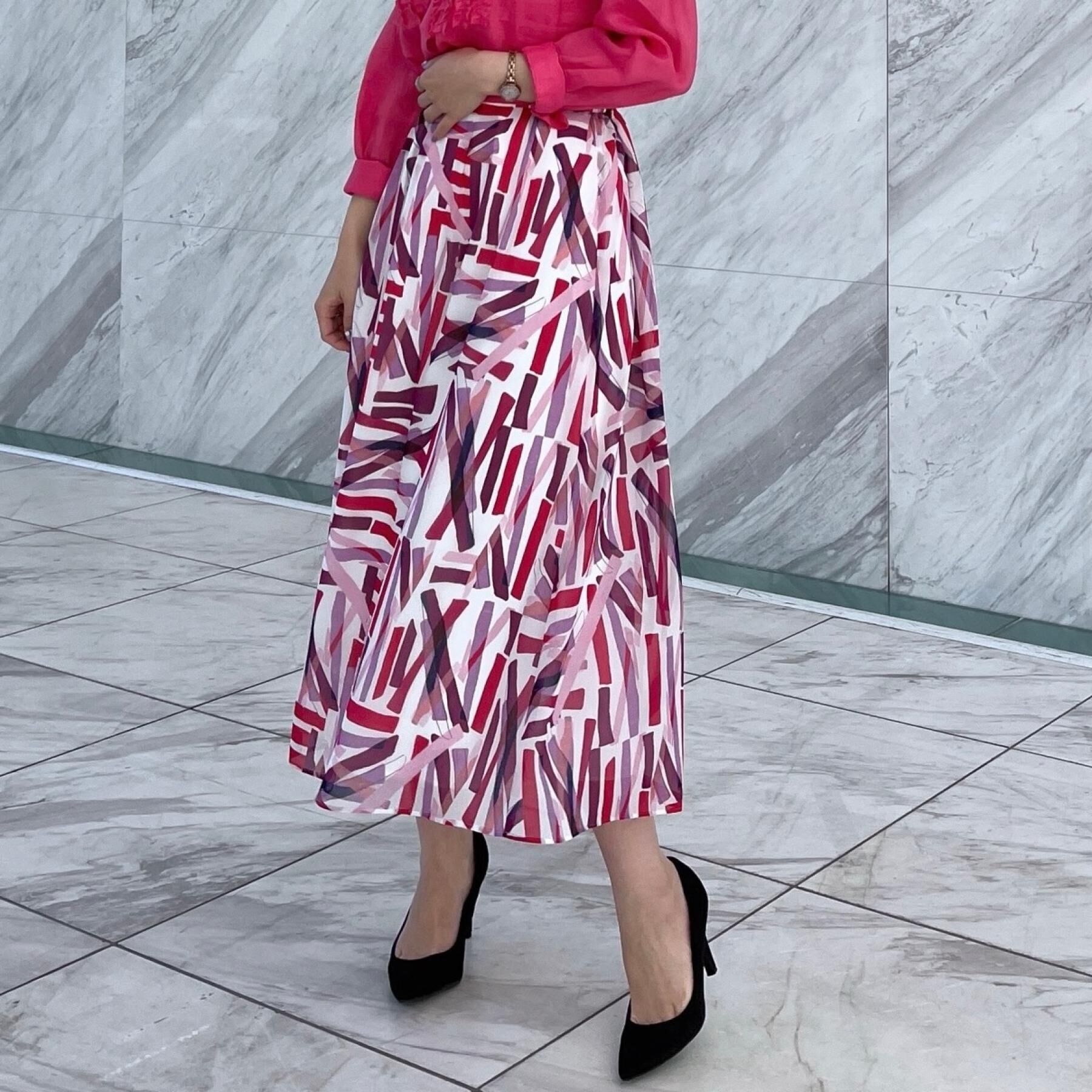 COUP DE CHANCE「【洗える／ウエストゴム】柄スカート」|スカート|