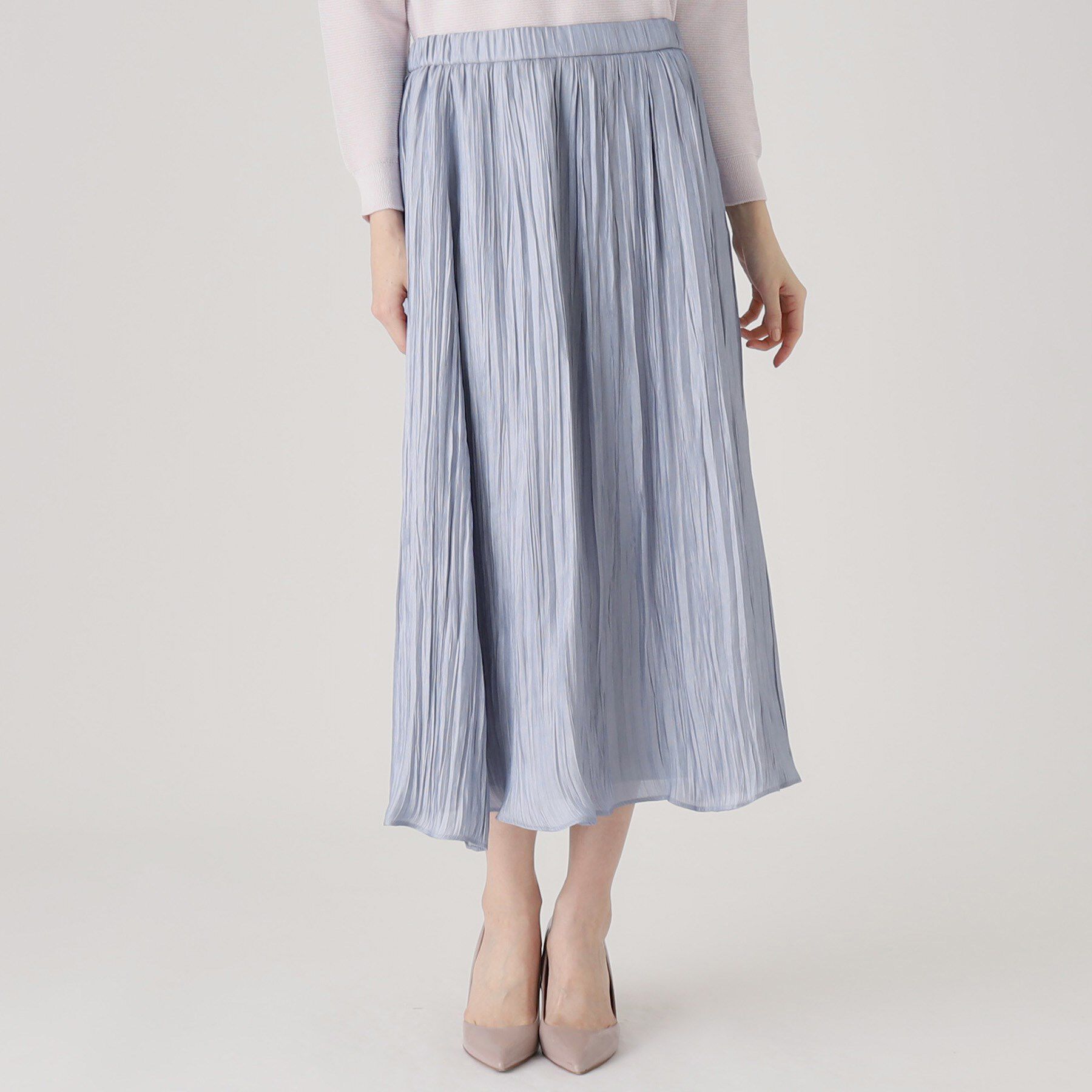 COUP DE CHANCE「【洗える／日本製／ウエストゴム】ランダムプリーツスカート」|スカート|