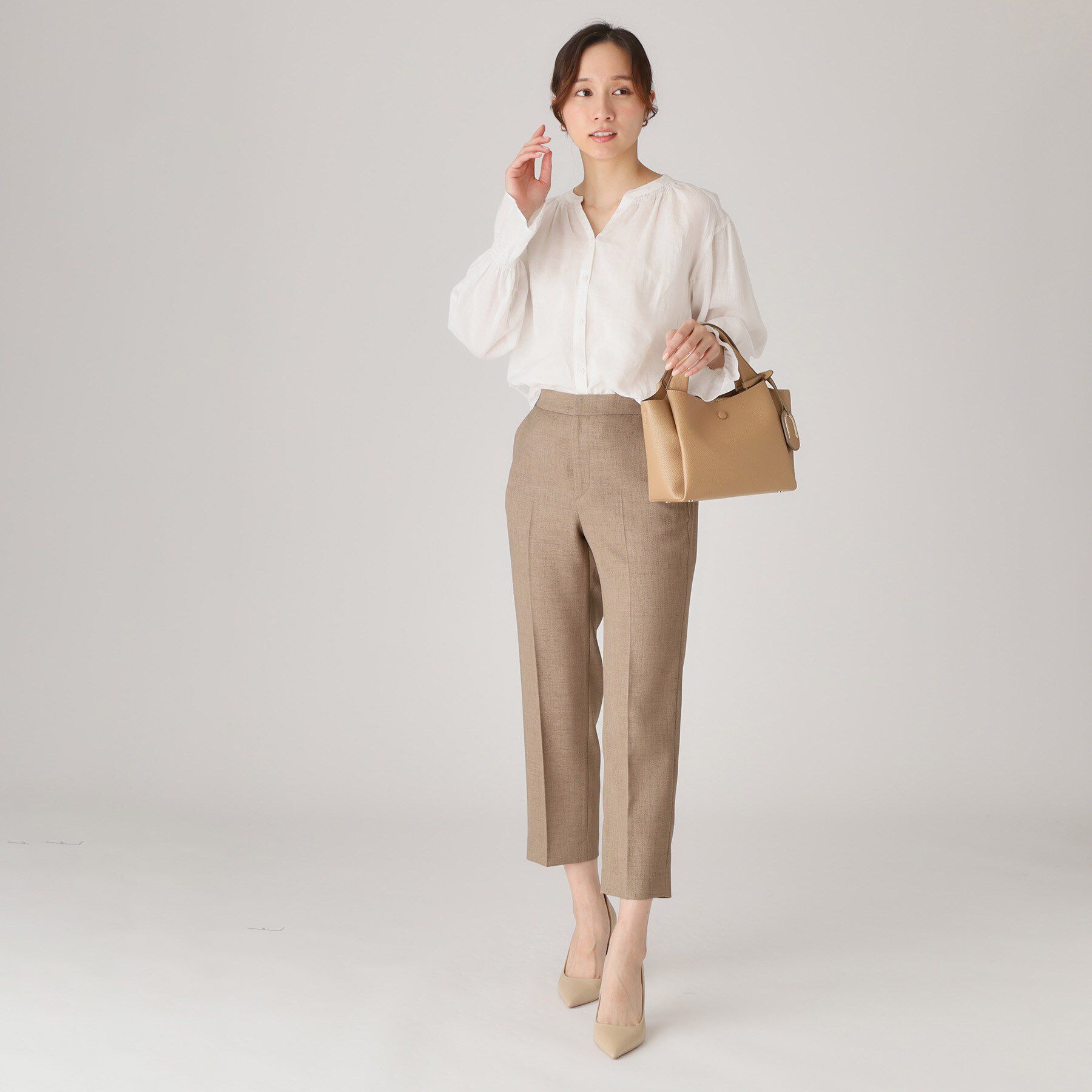 COUP DE CHANCE「【手洗い可／日本製】タックテーパードパンツ」|その他|