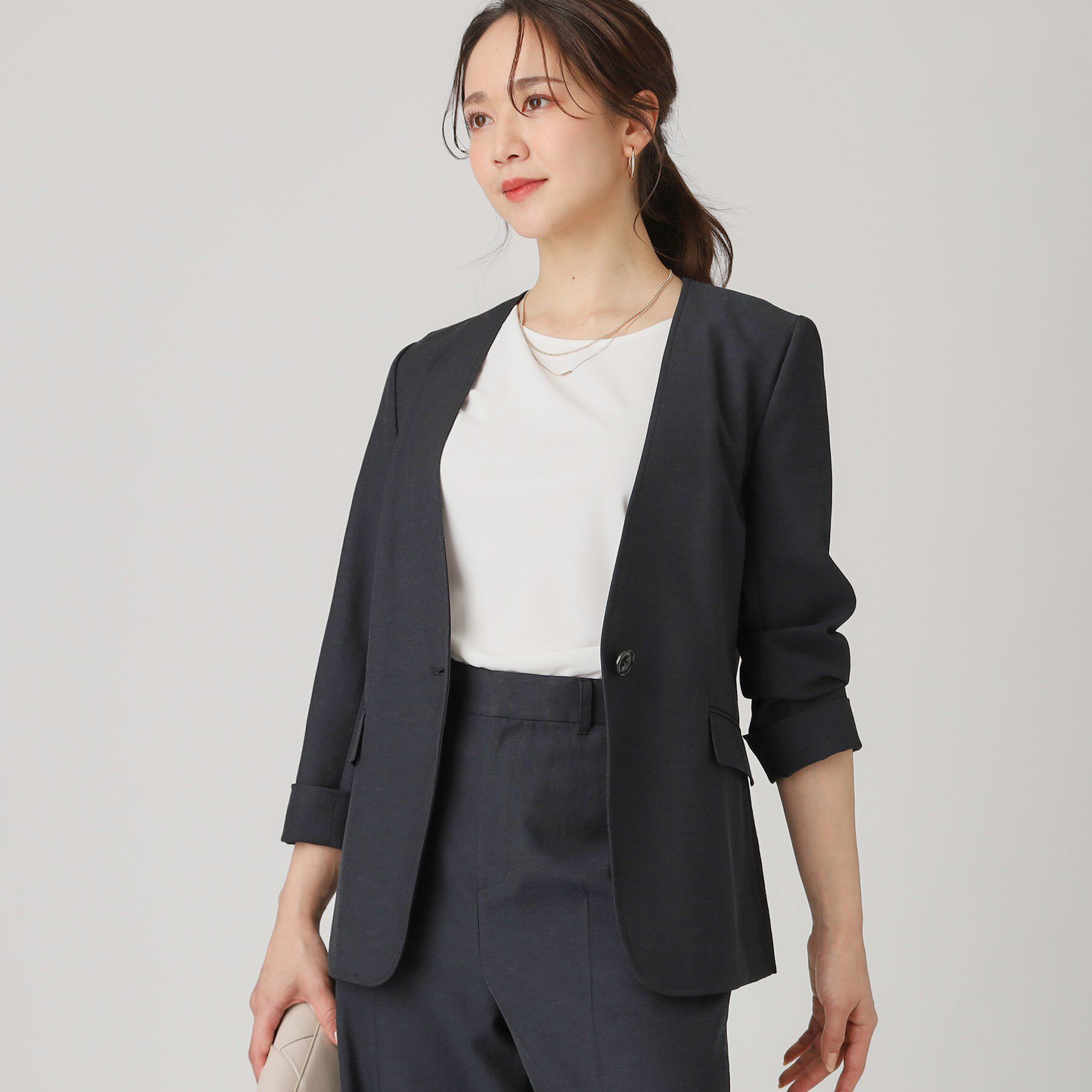 COUP DE CHANCE「【洗える／日本製】ノーカラージャケット」|ノーカラージャケット|