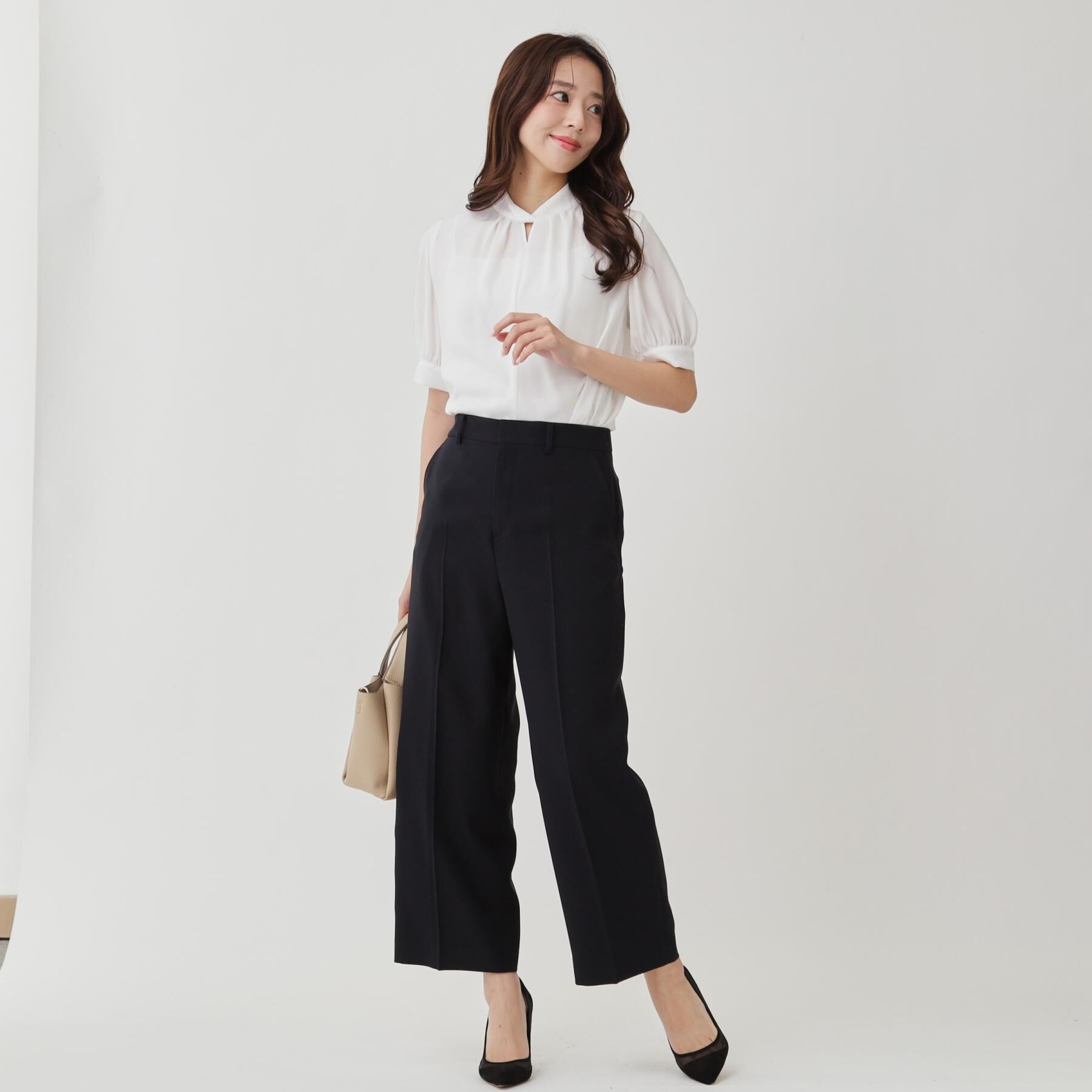 COUP DE CHANCE「【手洗い可／日本製】パフスリーブブラウス」|シャツ・ブラウス|