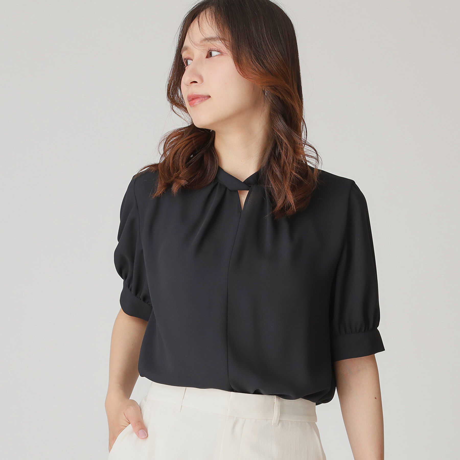 COUP DE CHANCE「【手洗い可／日本製】パフスリーブブラウス」|シャツ・ブラウス|