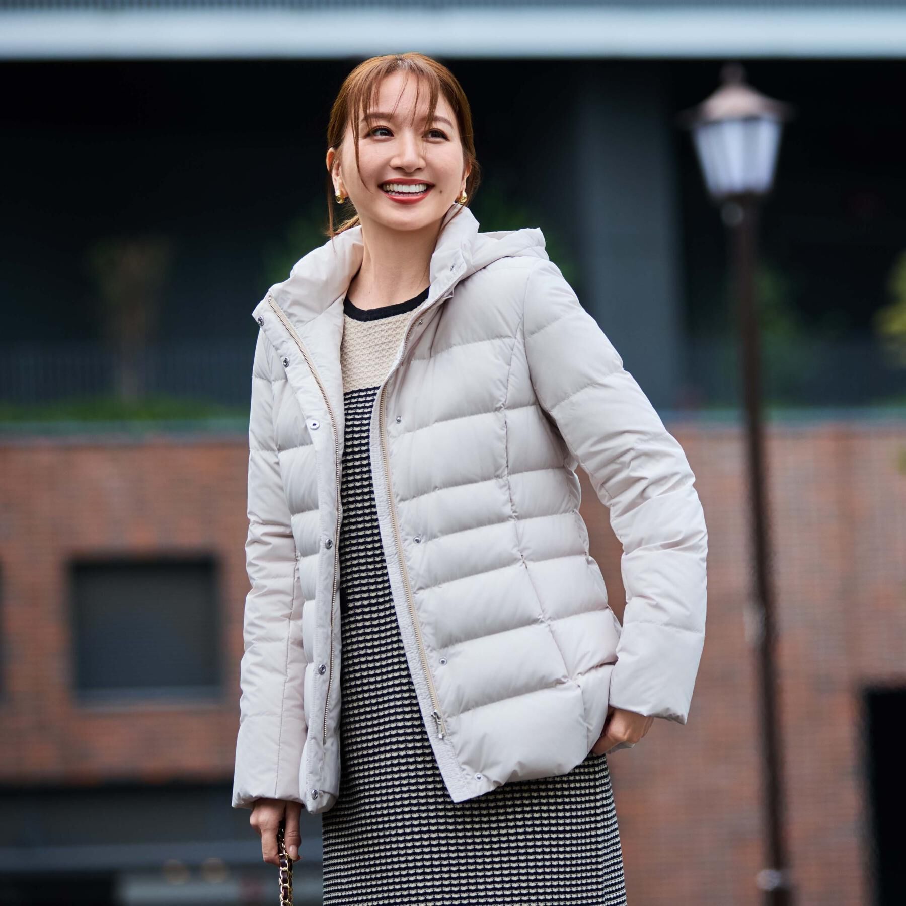 COUP DE CHANCE「【フランス産ホワイトダックダウン／FP800保温性◎／抗菌防臭／手洗い可】ミドル丈ダウンコート」|ダウン|グレージュ(050)