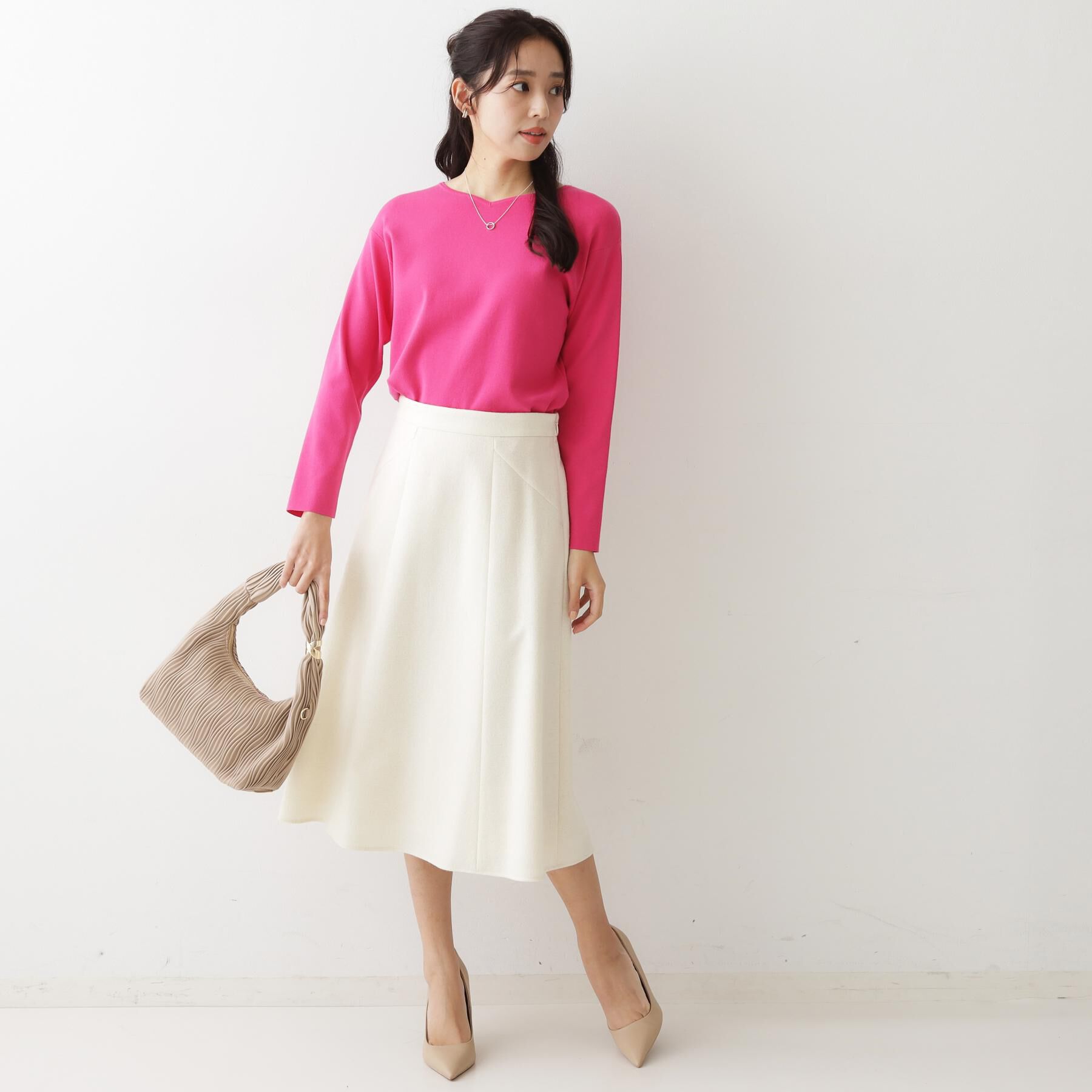 COUP DE CHANCE「【日本製】ラメ混ツイードフレアースカート」|スカート|