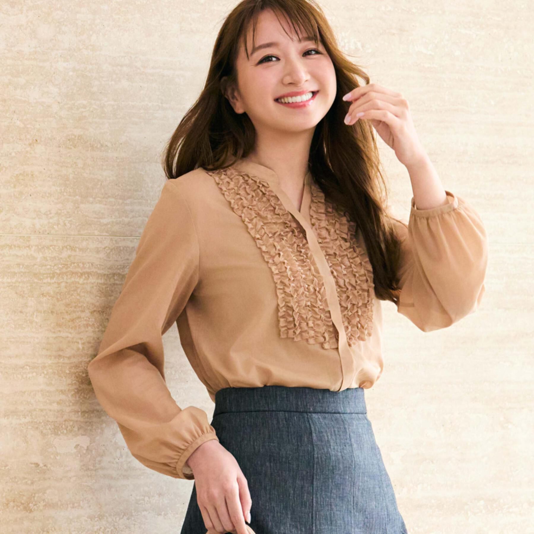 COUP DE CHANCE「【手洗い可/きれいめ】シアーローンフリルブラウス」|シャツ・ブラウス|